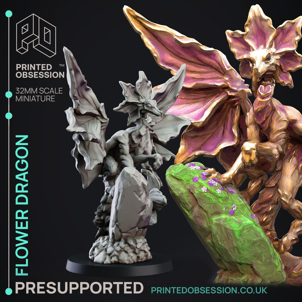 3D printed Flower Pseudo dragon mini