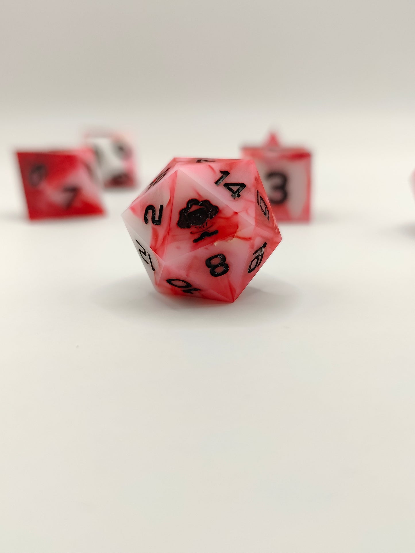 Handmade dice set: Inflict wounds