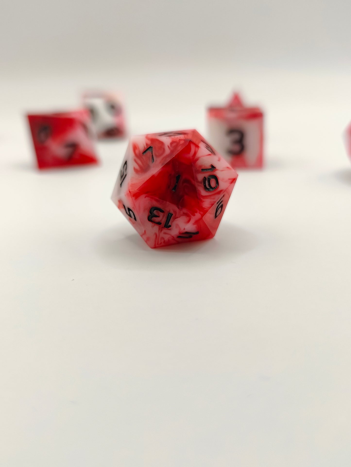 Handmade dice set: Inflict wounds