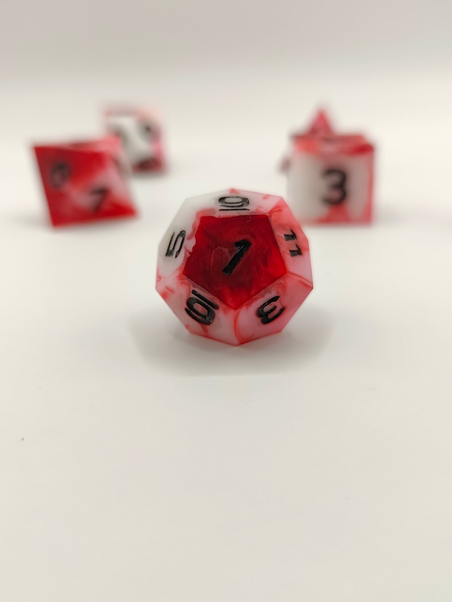 Handmade dice set: Inflict wounds
