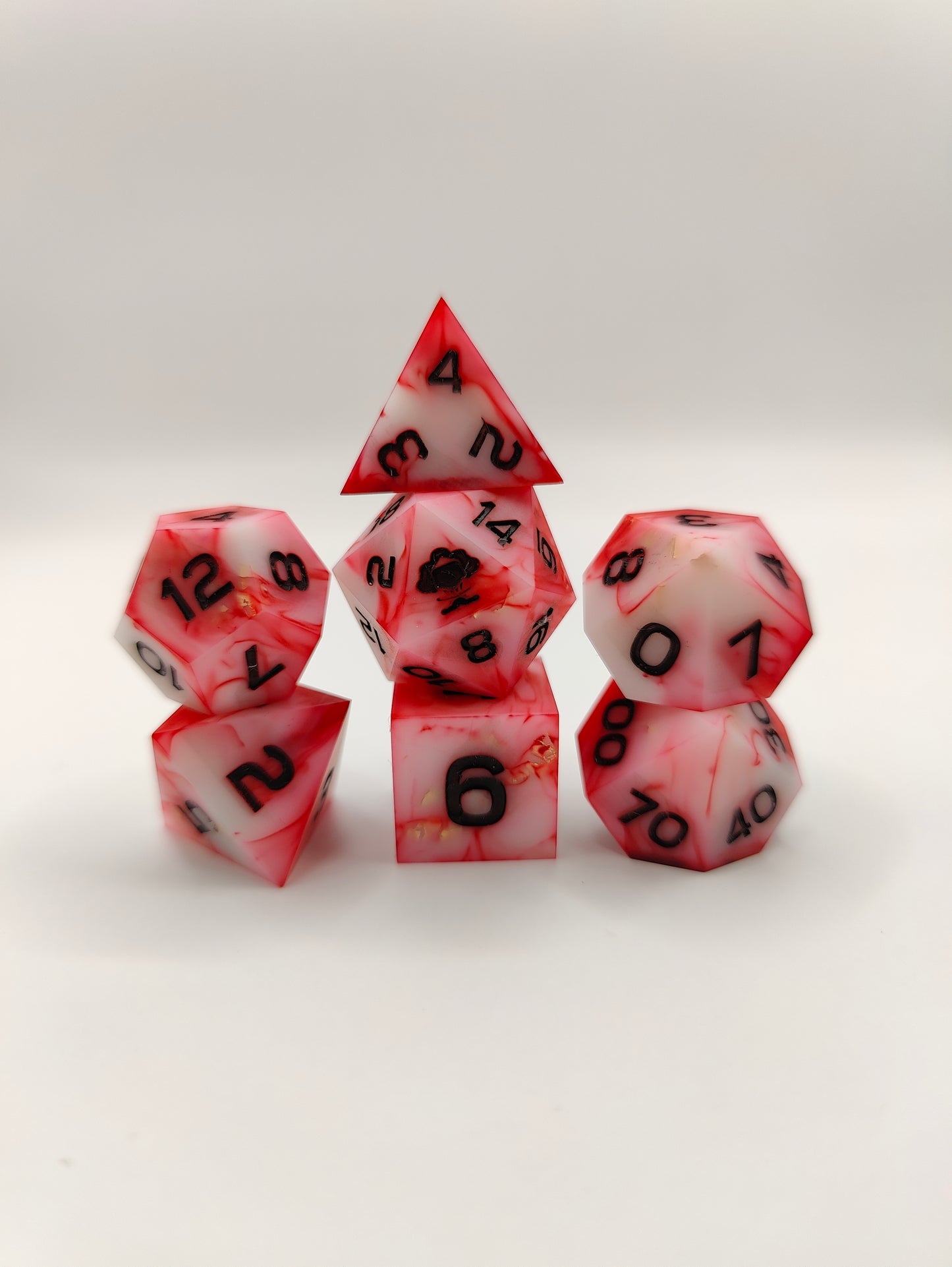 Handmade dice set: Inflict wounds