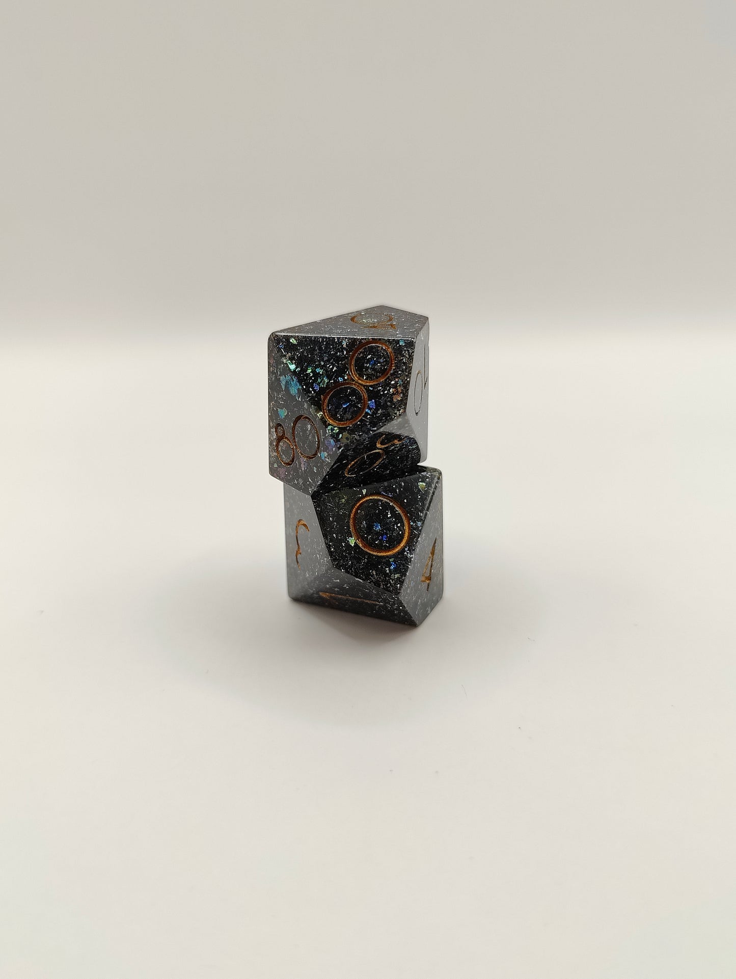 Handmade D10/D% pair: Enchanted forest