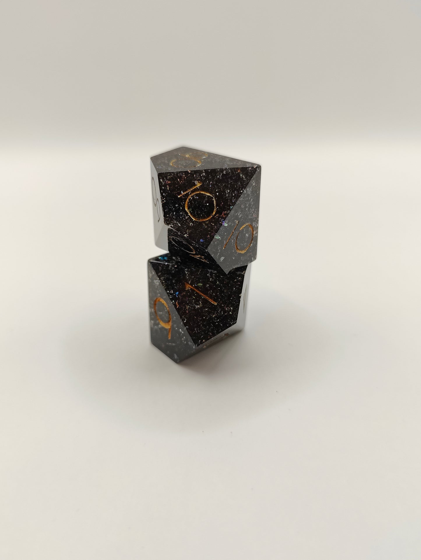 Handmade D10/D% pair: Enchanted forest