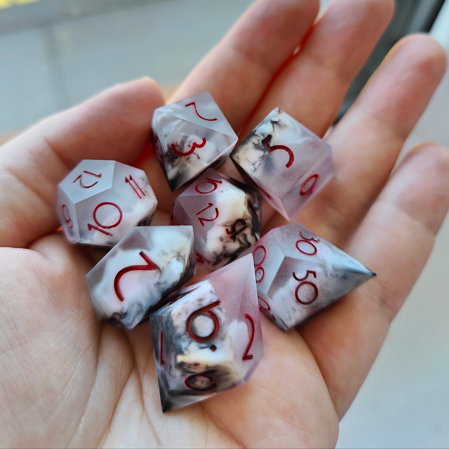 PRE ORDER- Handmade dice set: A darker shade of magic