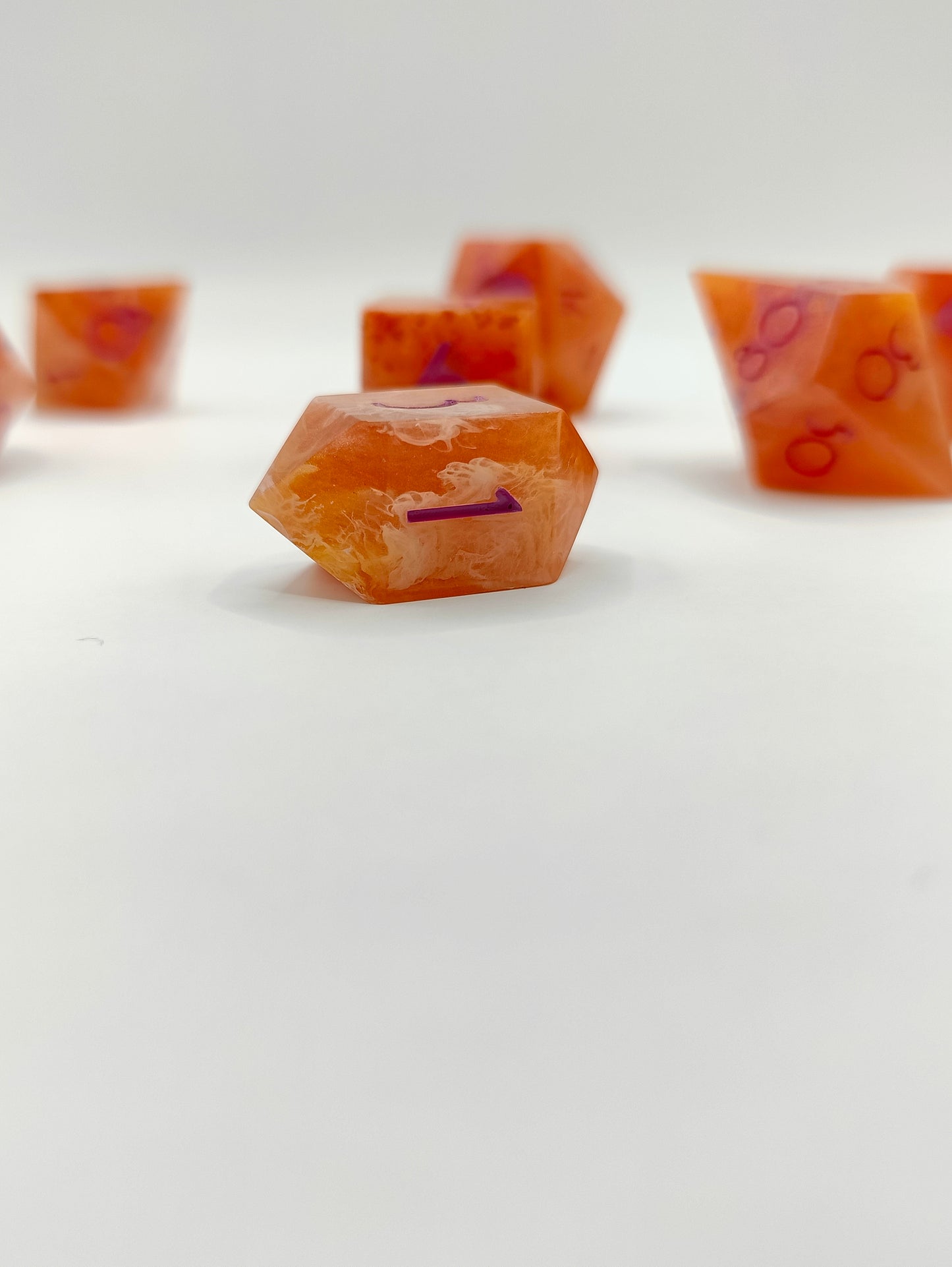 Handmade dice set: Sappho