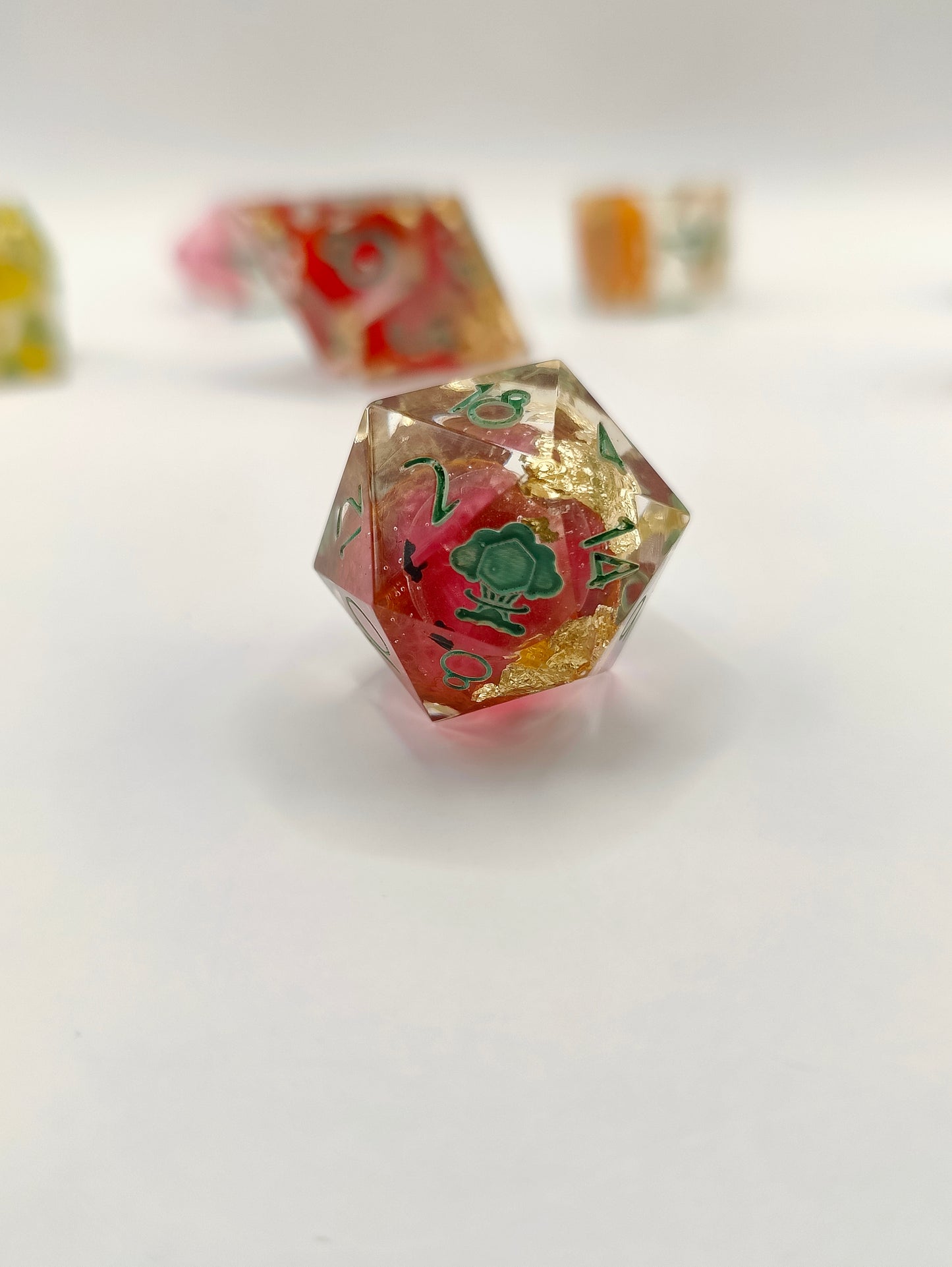 Handmade dice set: Fun-guy