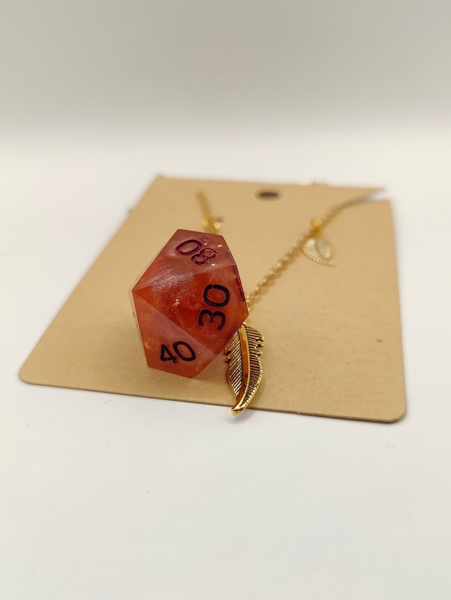 Handmade dice necklace: Lover's embrace D100