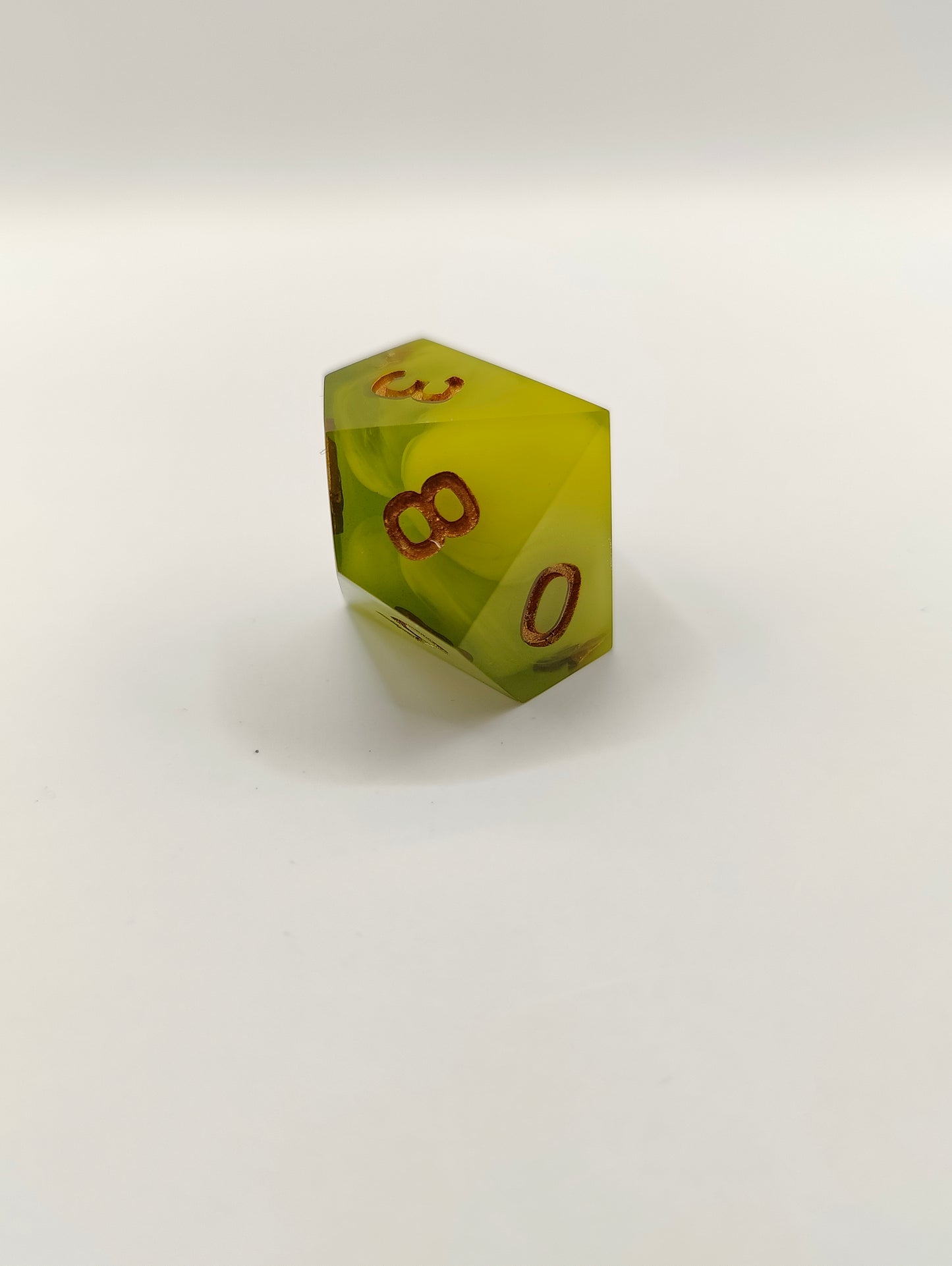 Handmade single D10: Flower cloud, green