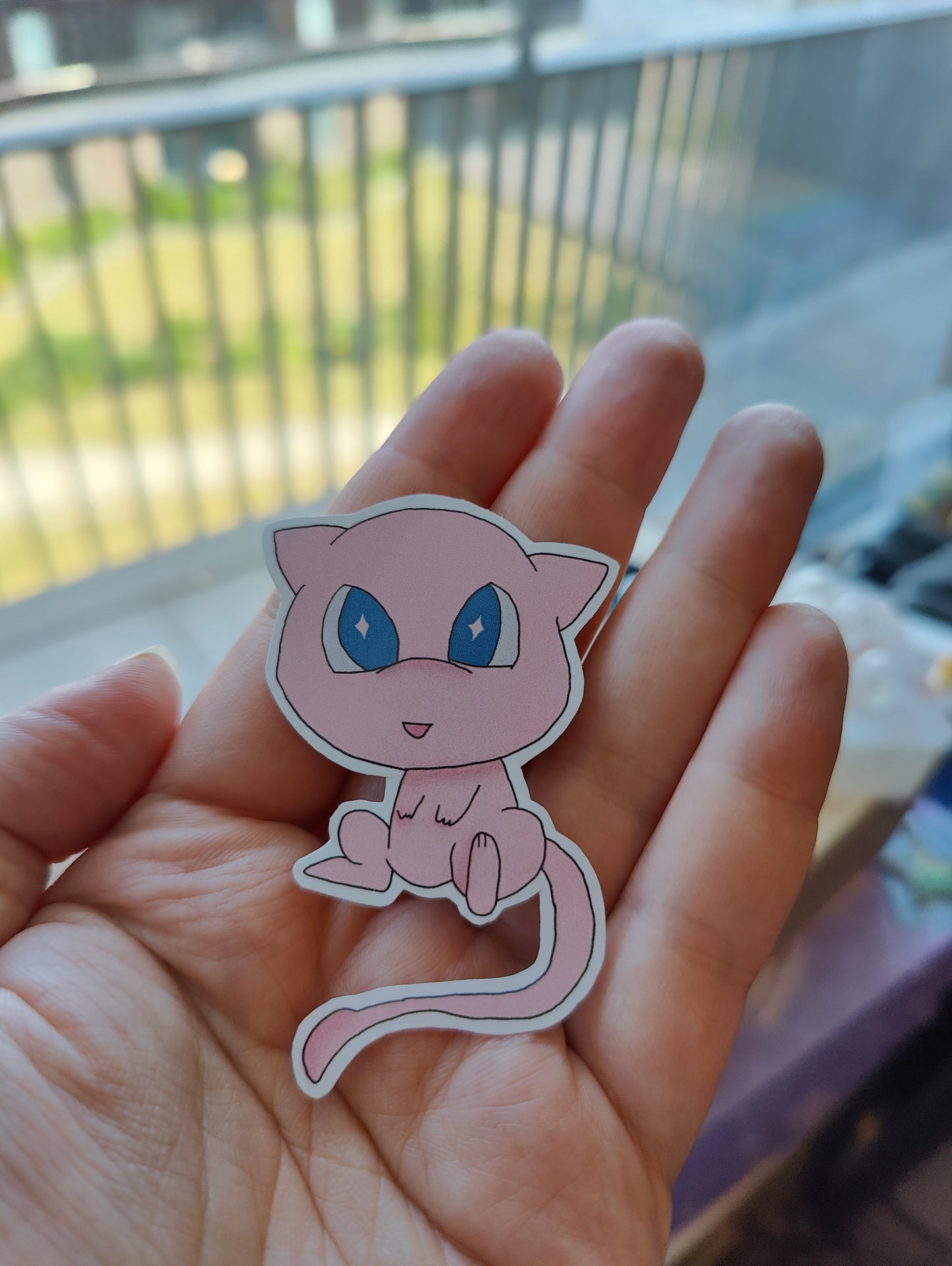 Pink monster sticker