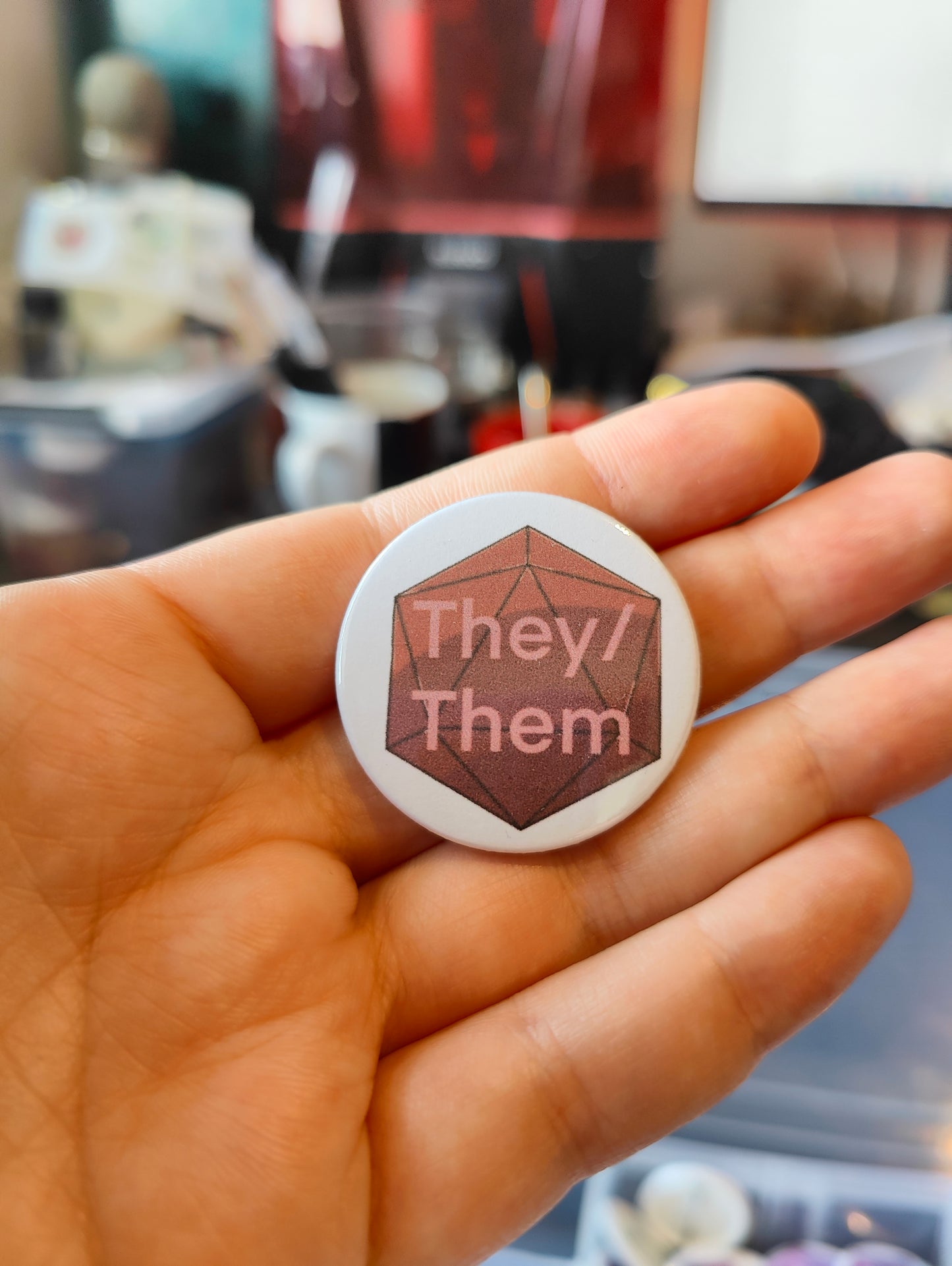 Button: They/Them pronoun