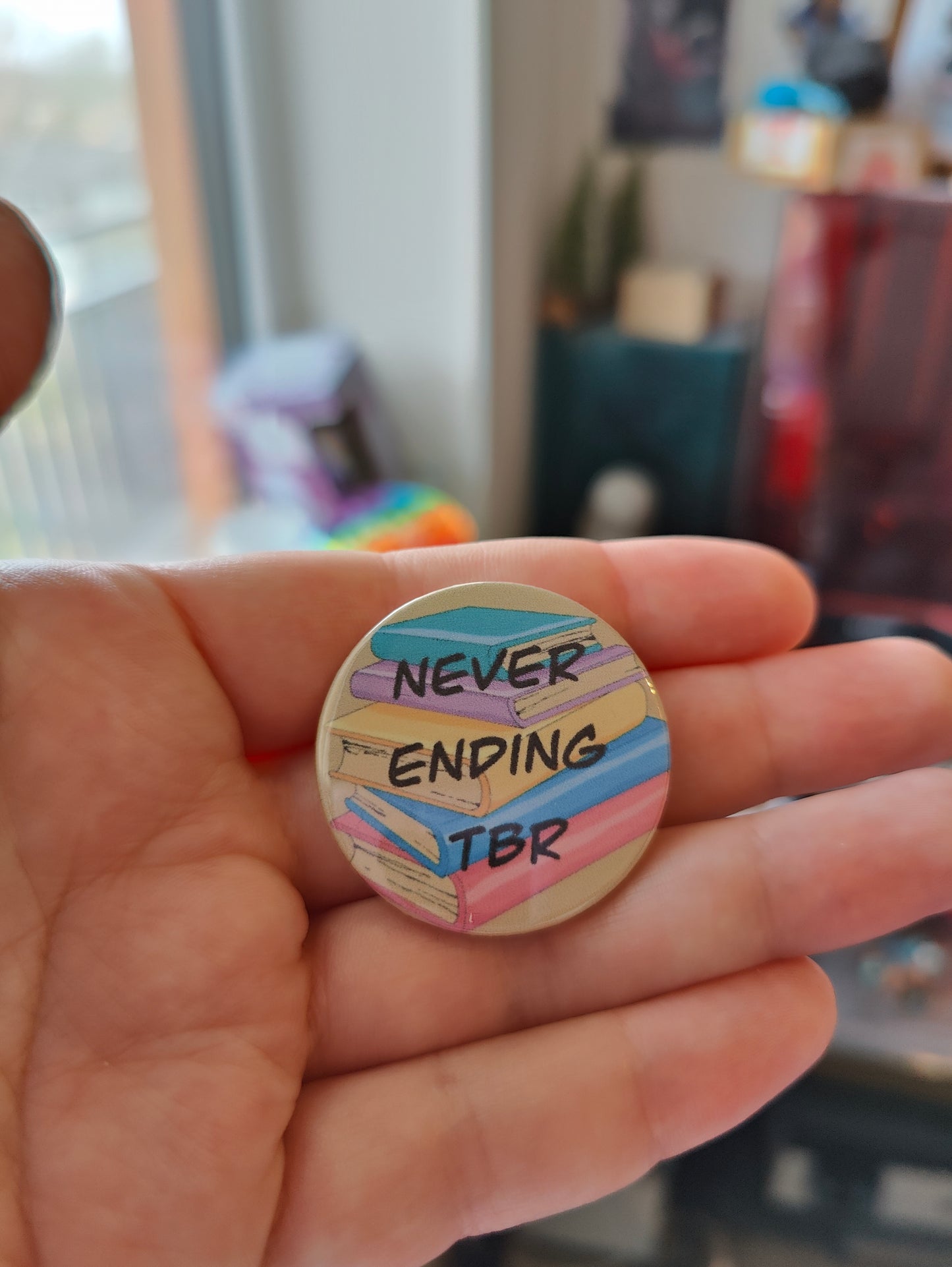 Button: Never ending tbr