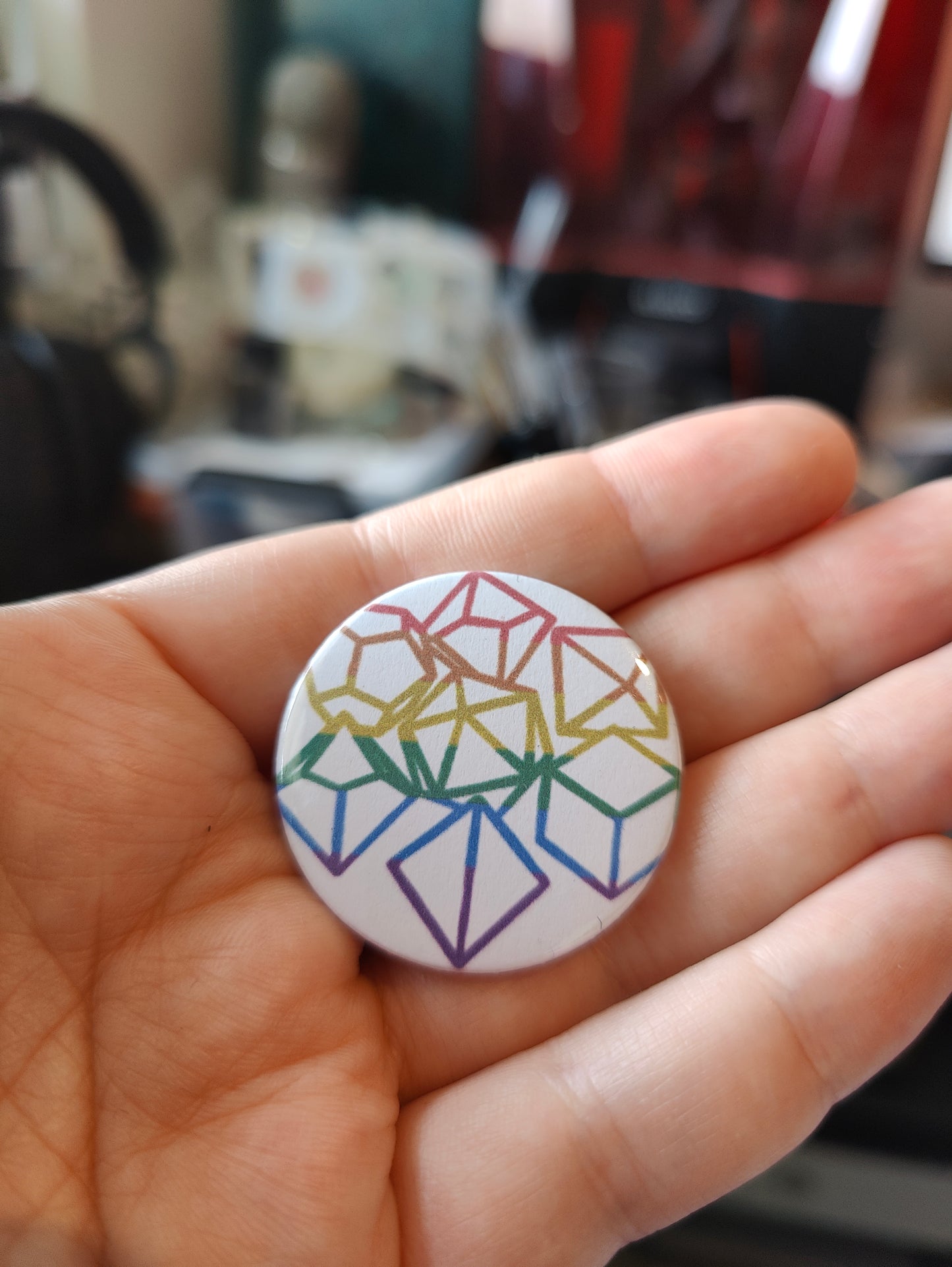 Button: Rainbow dice