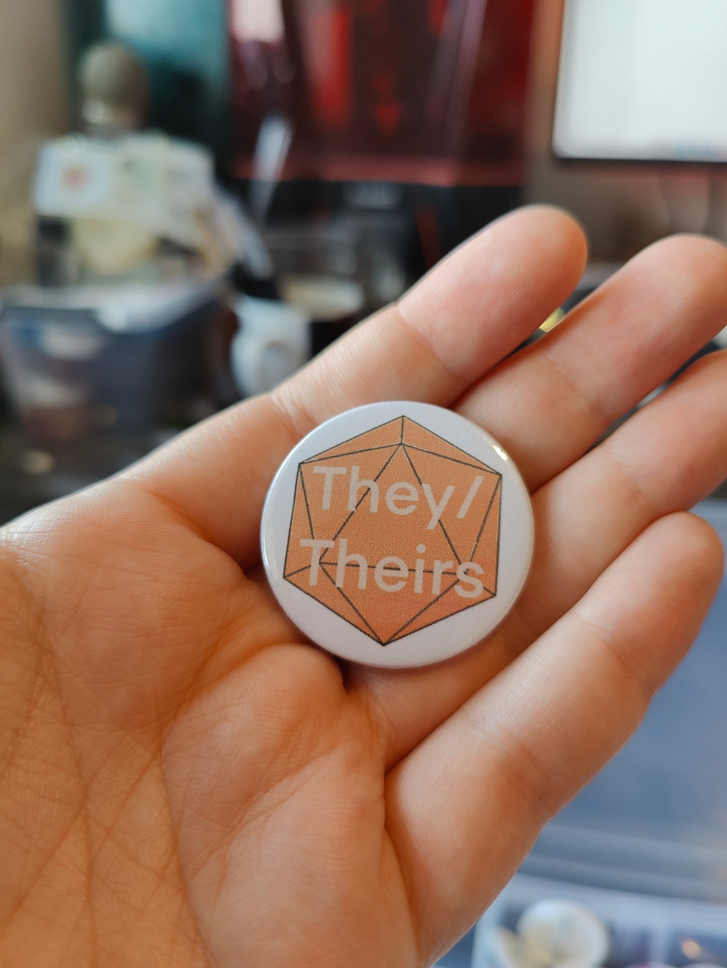 Button: They/Theirs pronoun