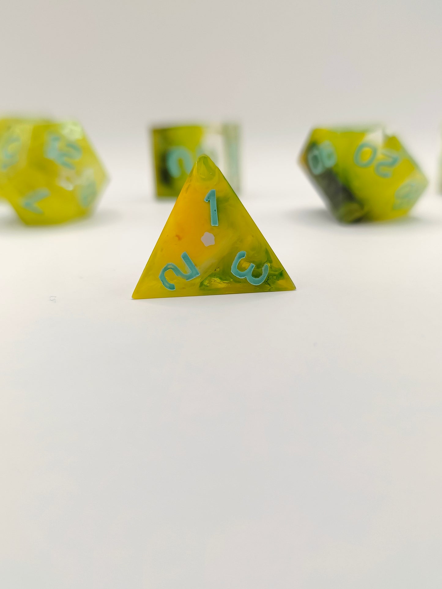 Handmade dice set: Verdant Gardens