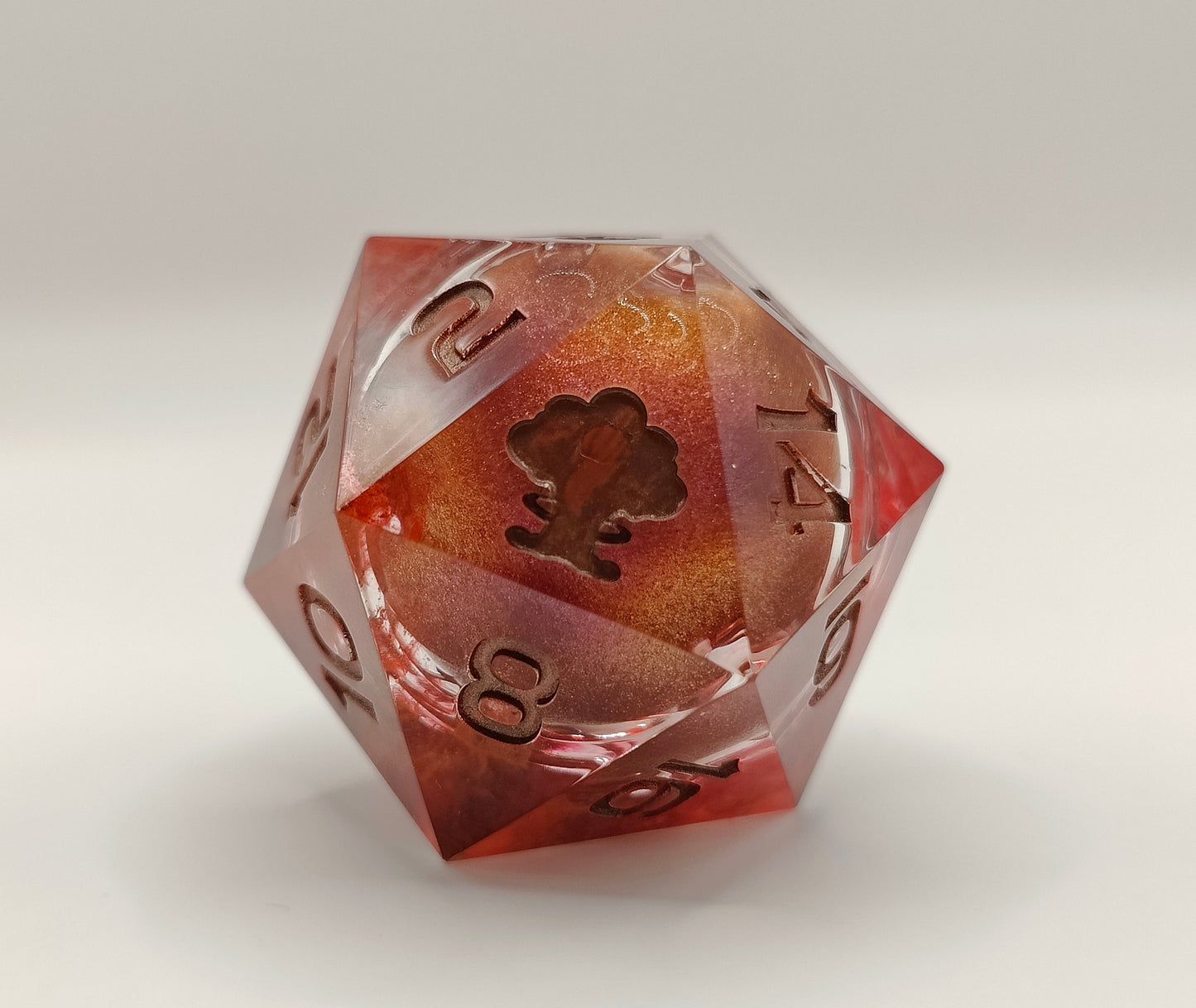 Handmade 40mm liquid core D20: Cherry coke