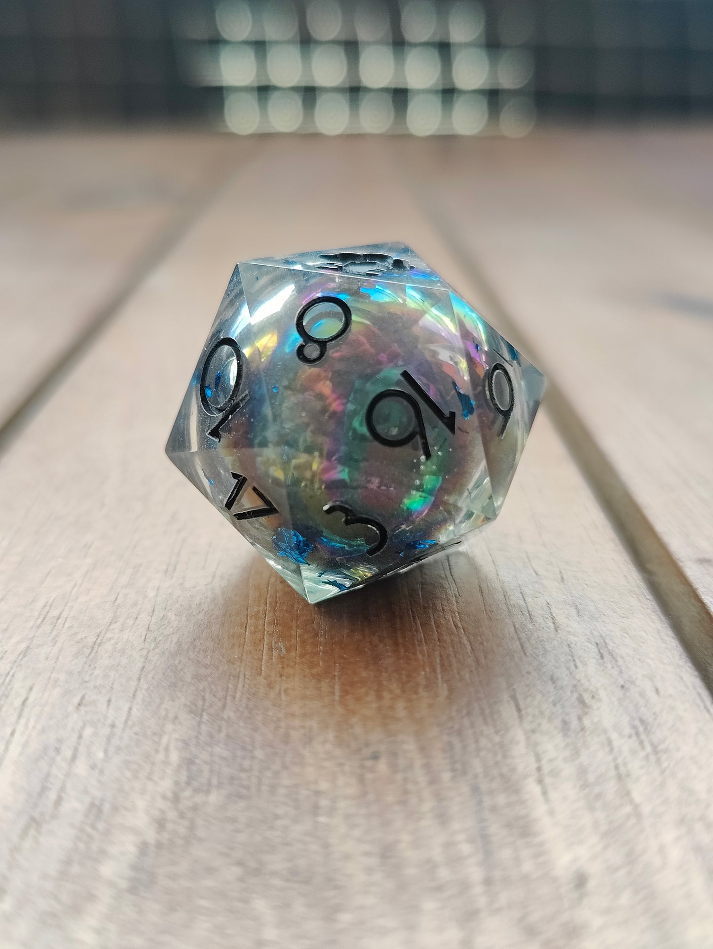 Handmade liquid core 30 mm D20: Oil spill
