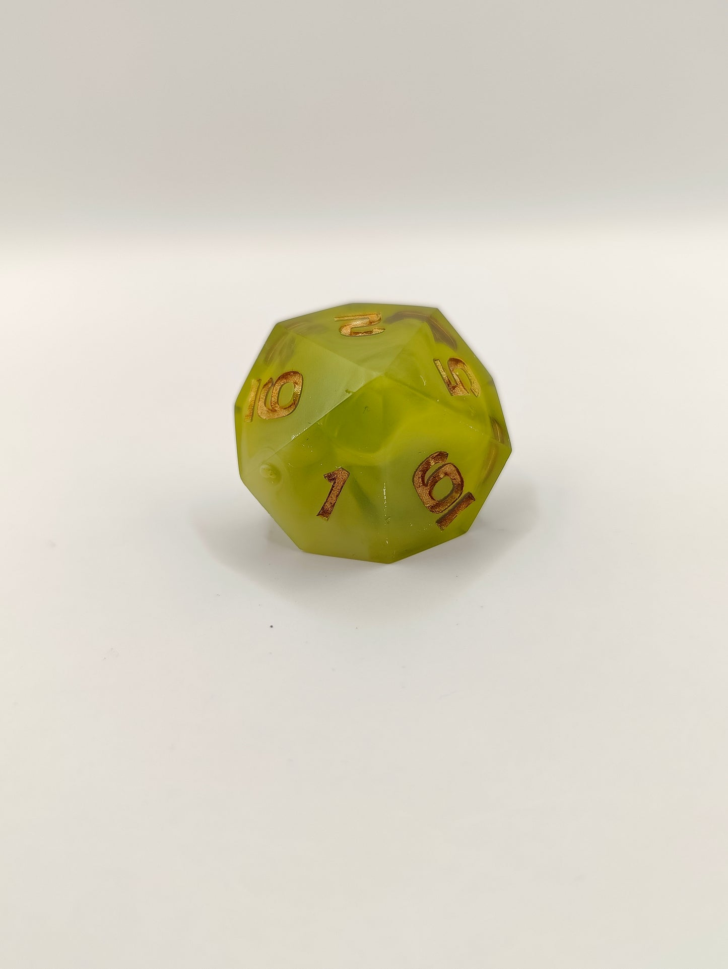 Handmade single D10: Flower cloud, green
