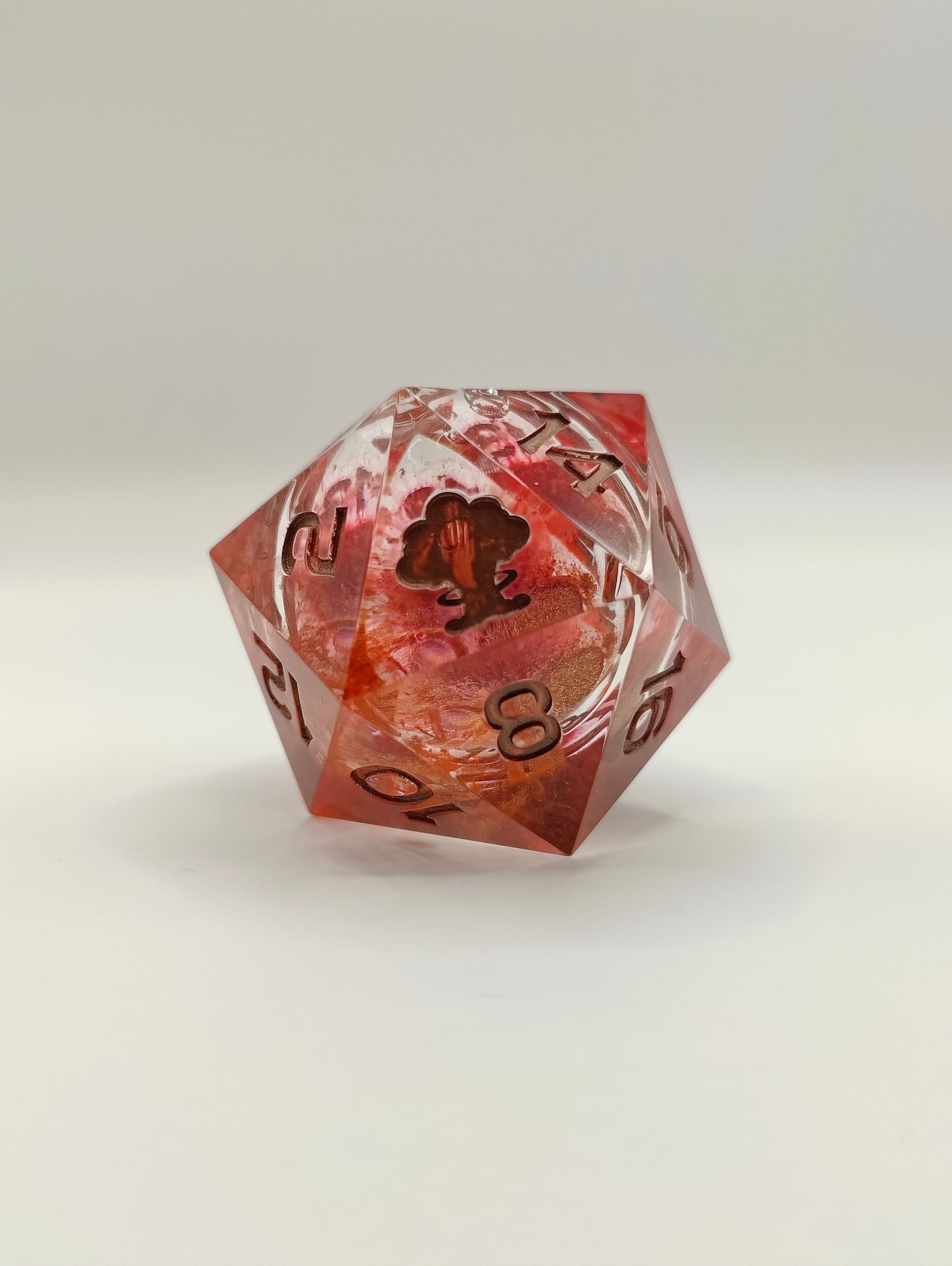 Handmade 40mm liquid core D20: Cherry coke