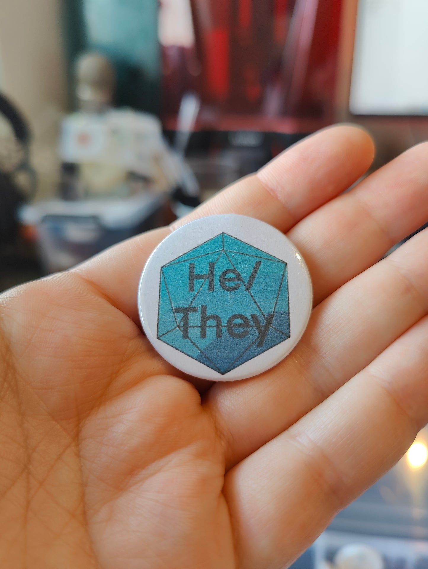 Button: He/They pronoun