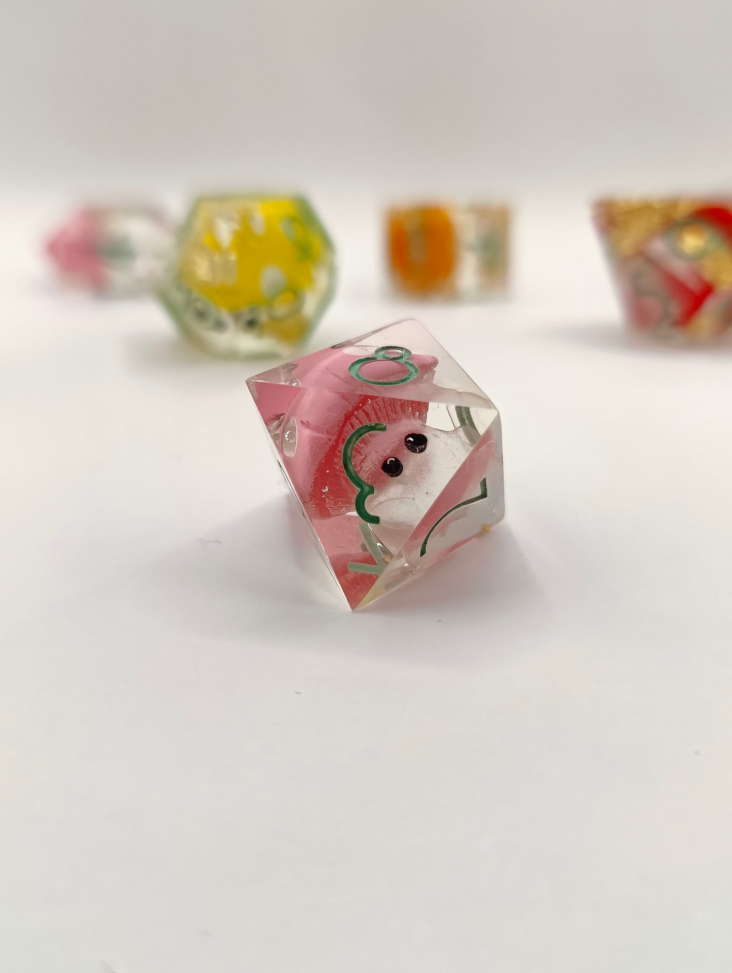 Handmade dice set: Fun-guy