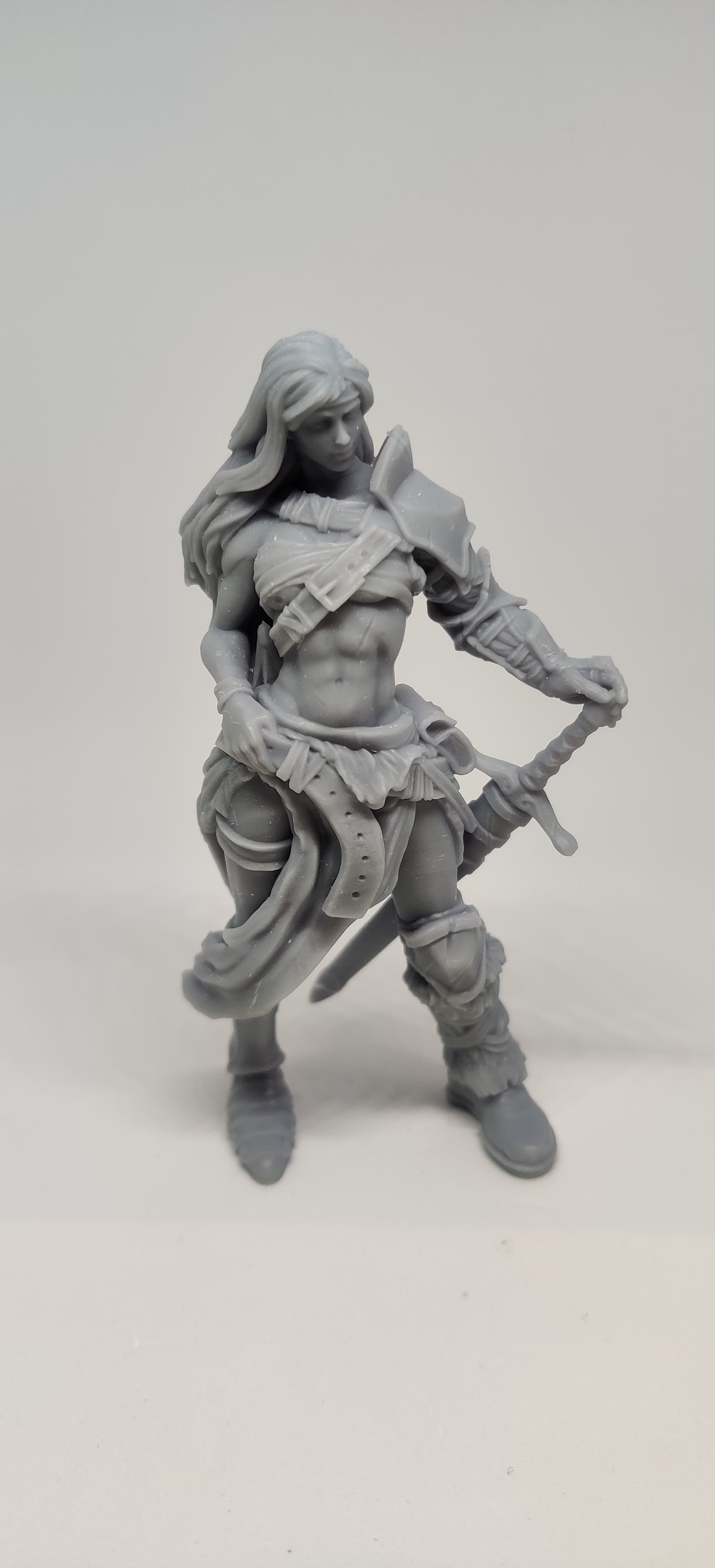 3D printed Female Barbarian mini