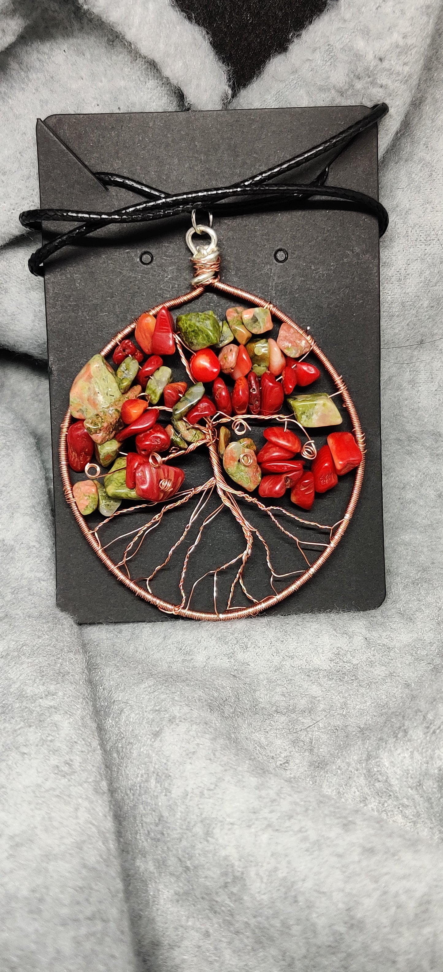 Handmade wire wrapped tree of life necklace
