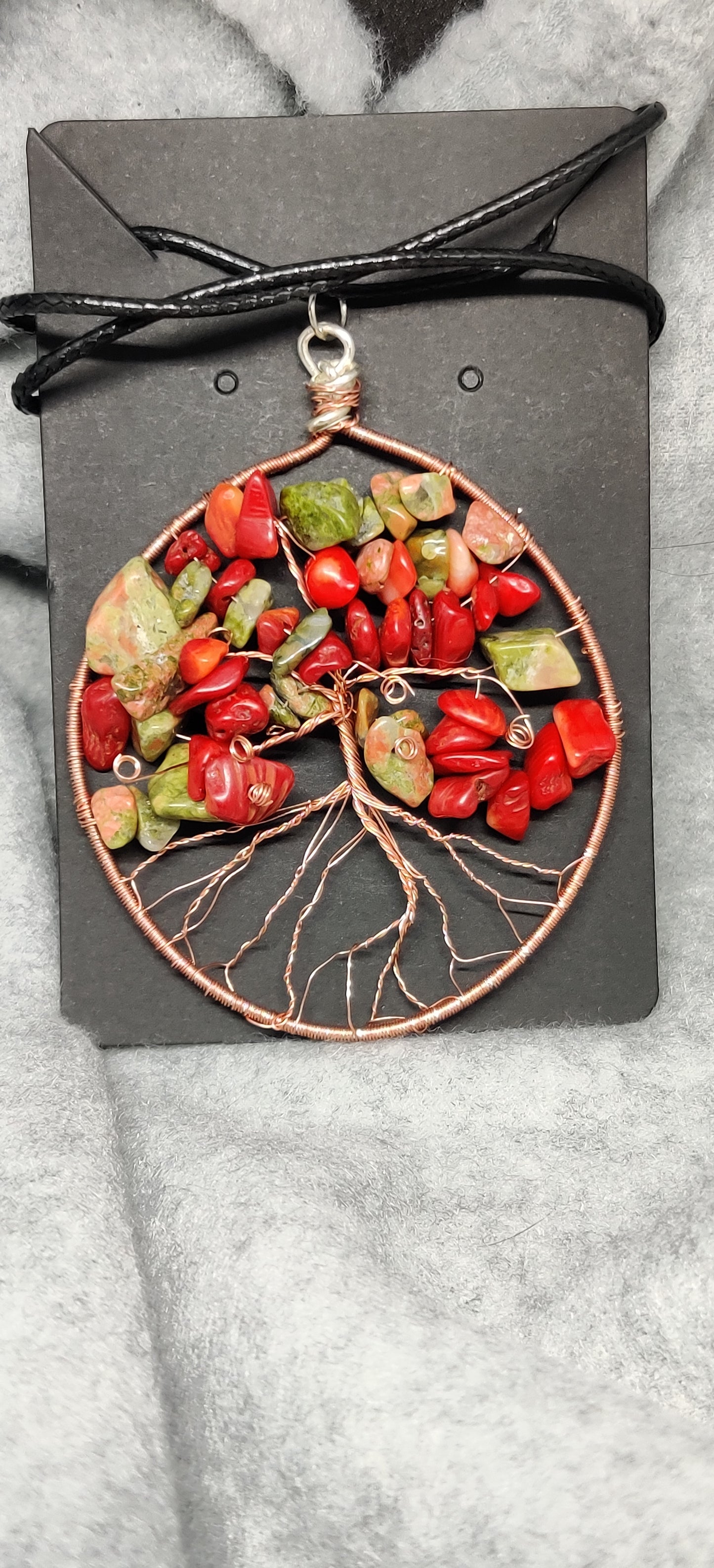 Handmade wire wrapped tree of life necklace