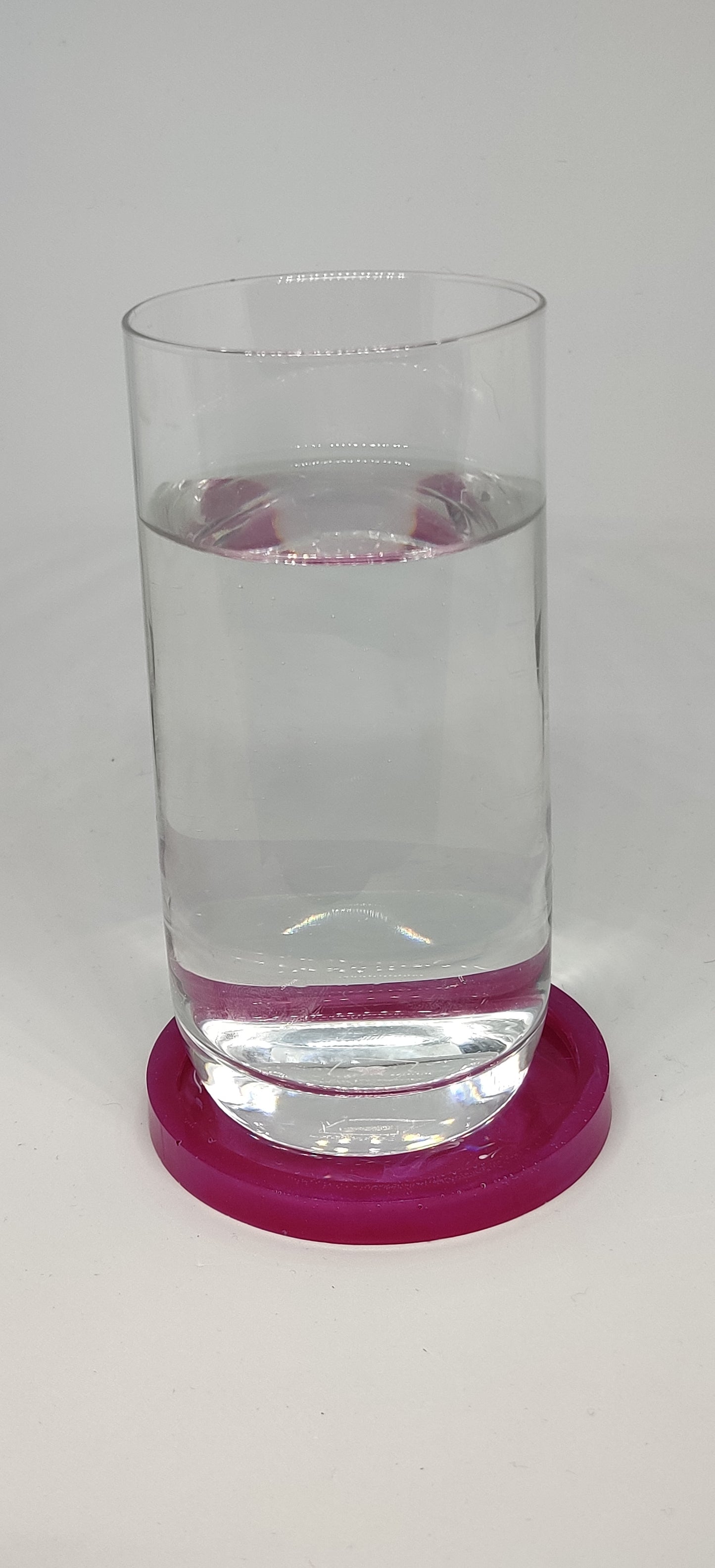 Handmade coaster/ mini dice tray: Pink/white