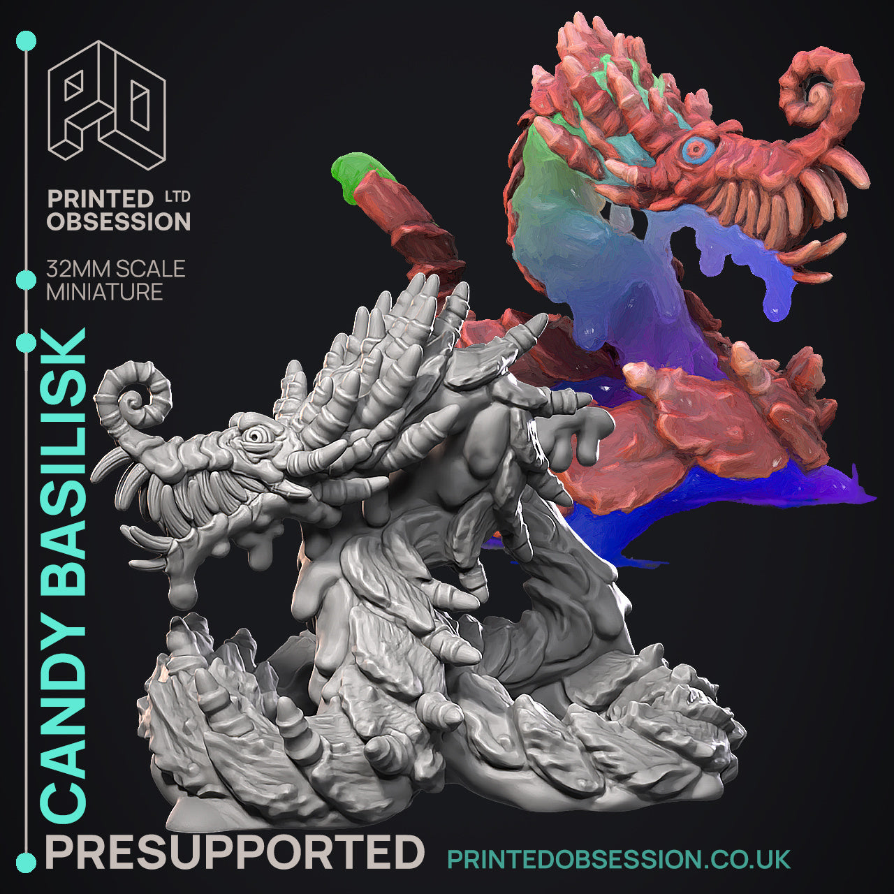 3D printed candy basilisk