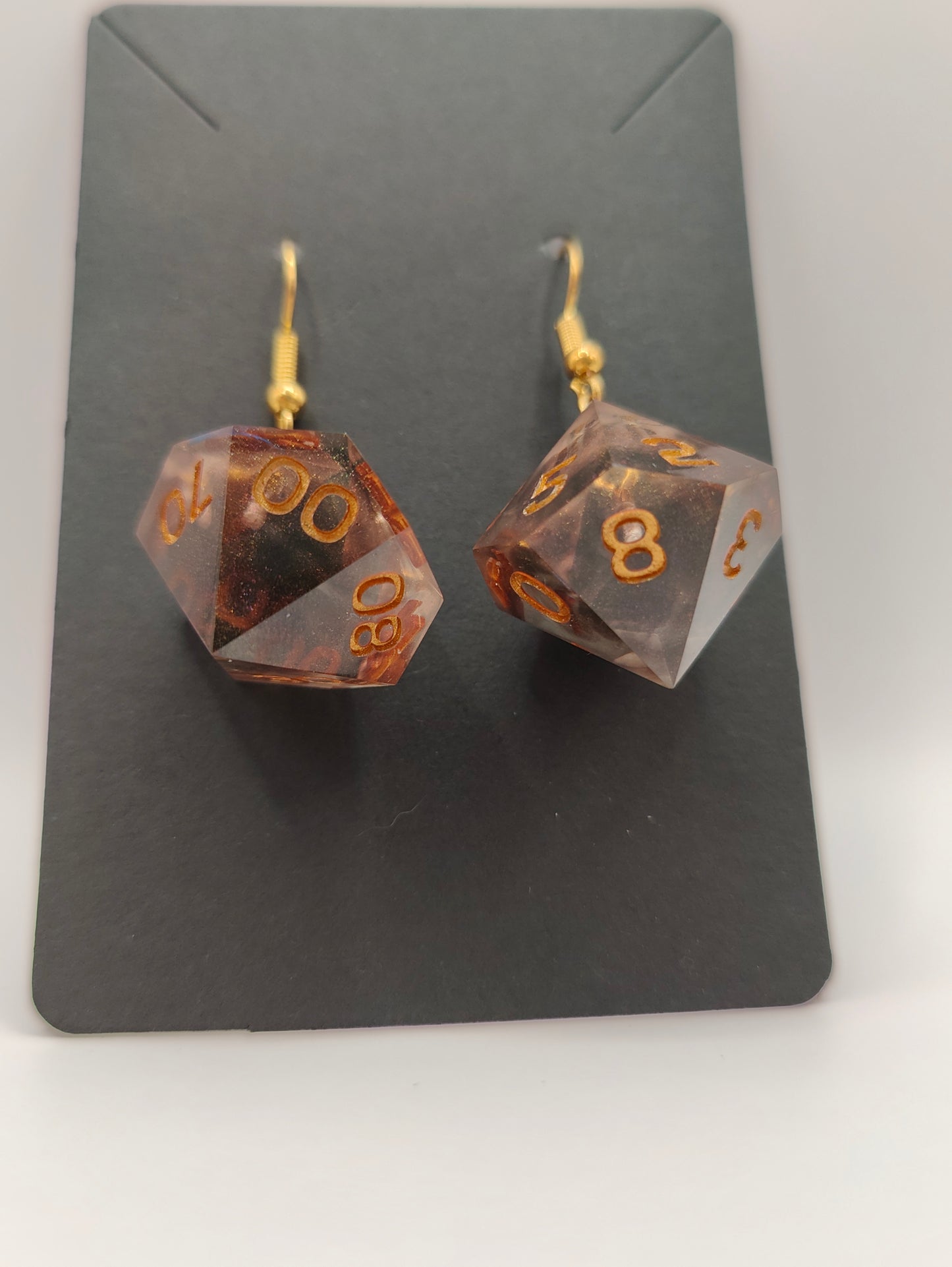 Handmade D10/D% earrings: Thaumaturgy