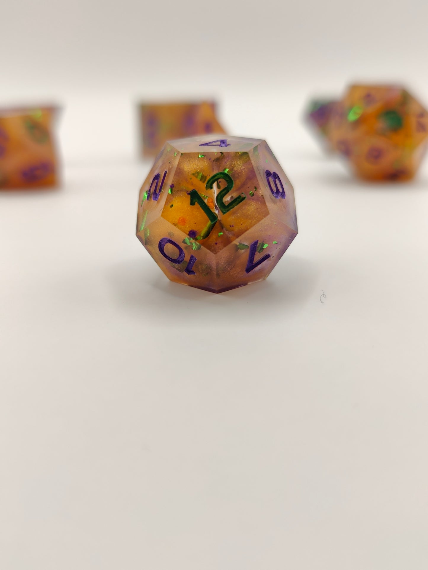 Handmade dice set: Trick or treat