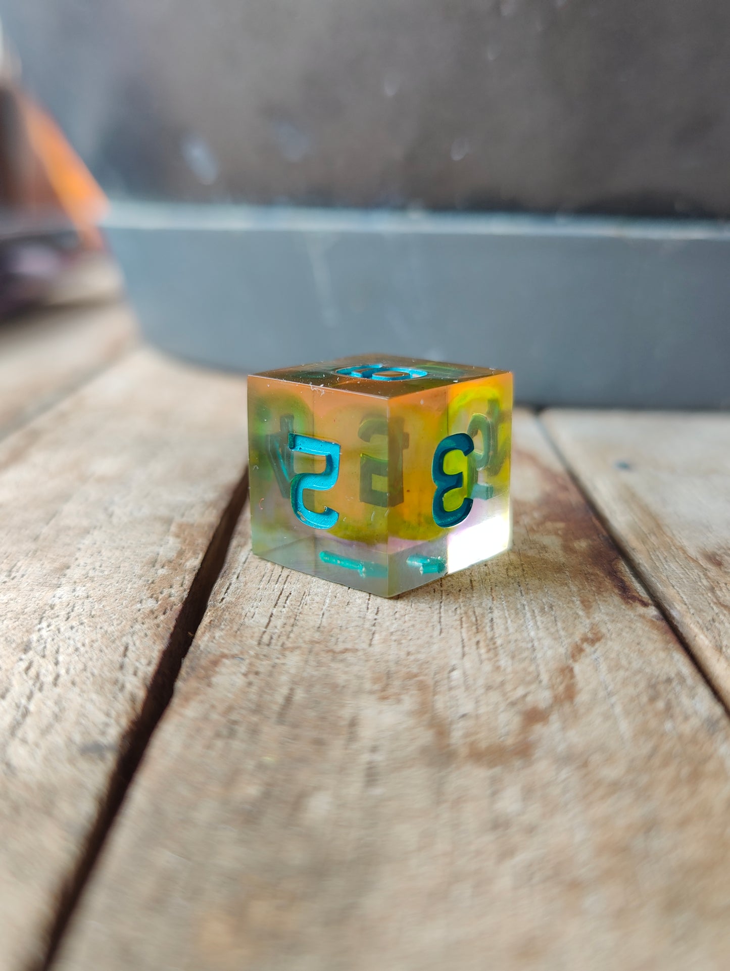 Handmade single D6: Rainbow