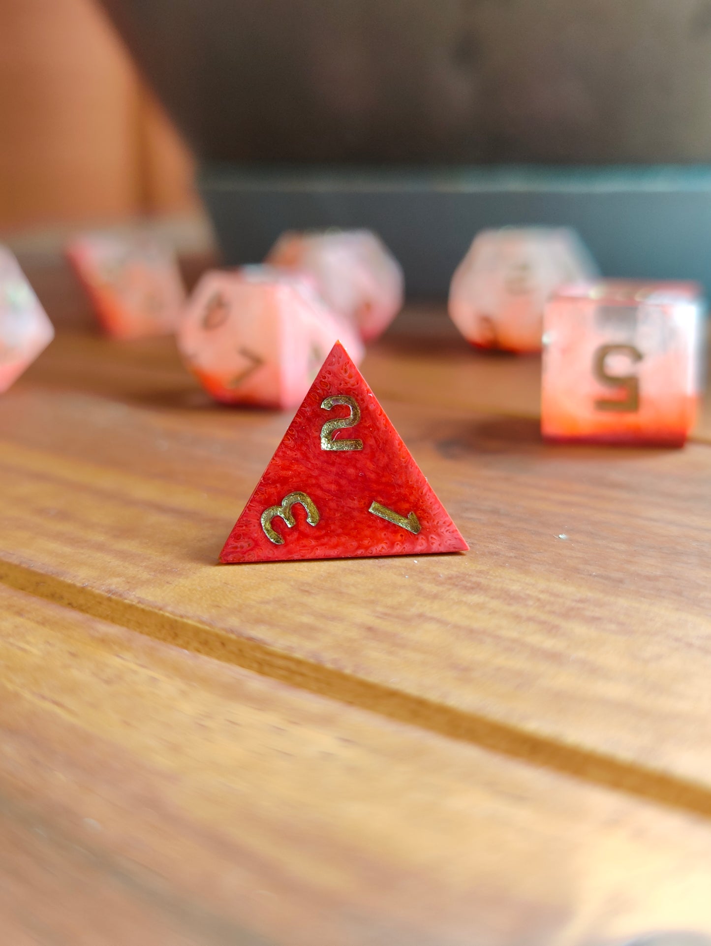 Handmade dice set: Inferno