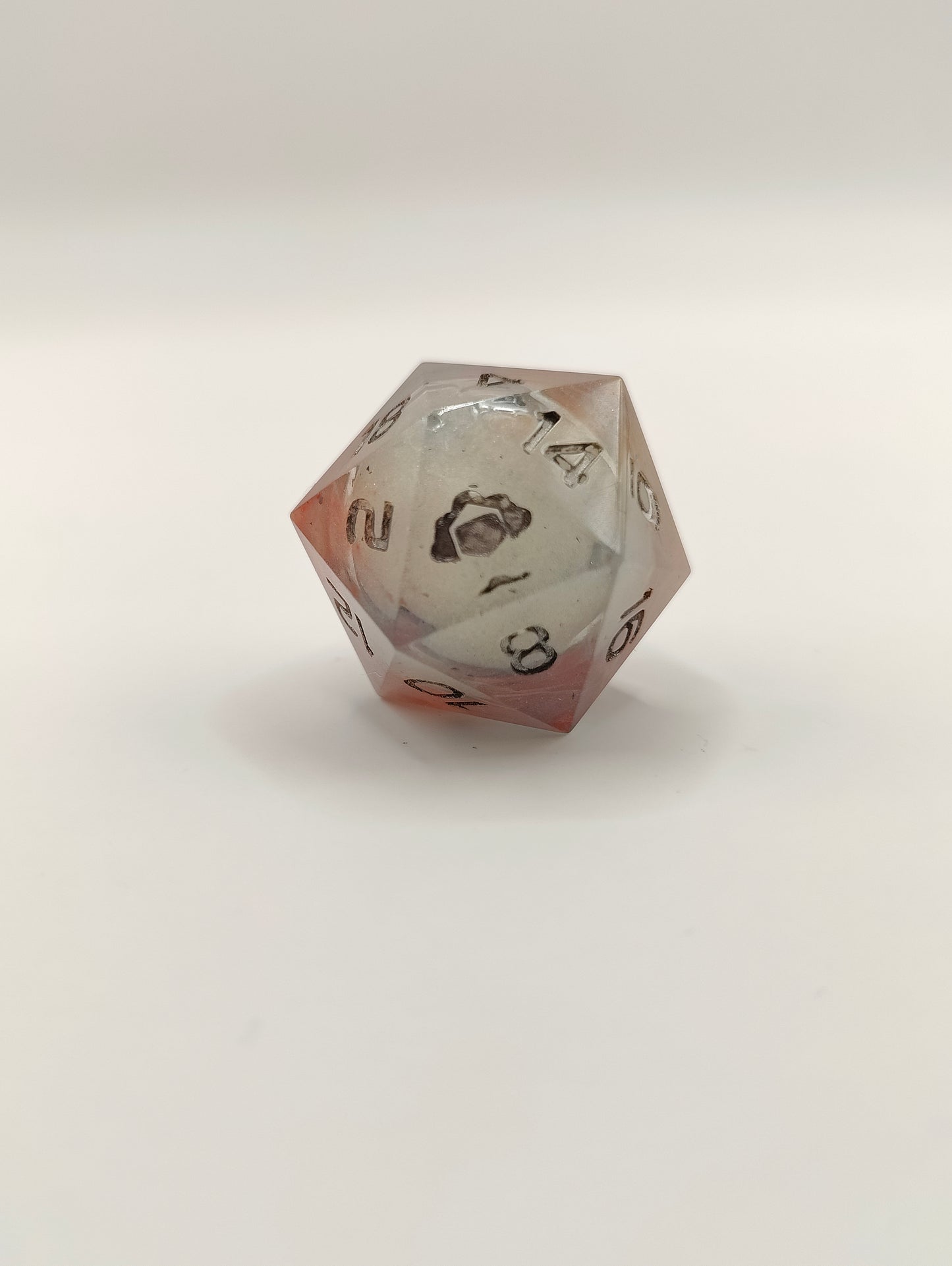 Handmade liquid core D20: Winter's Solstice