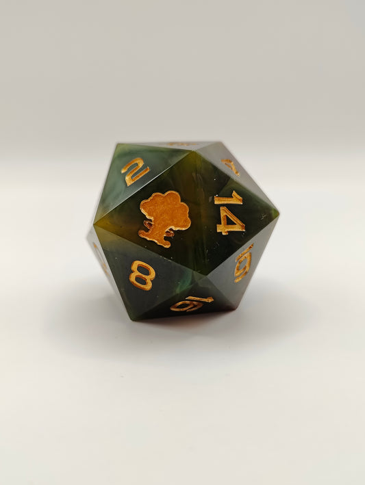 Handmade 40mm D20: Nature's treasure