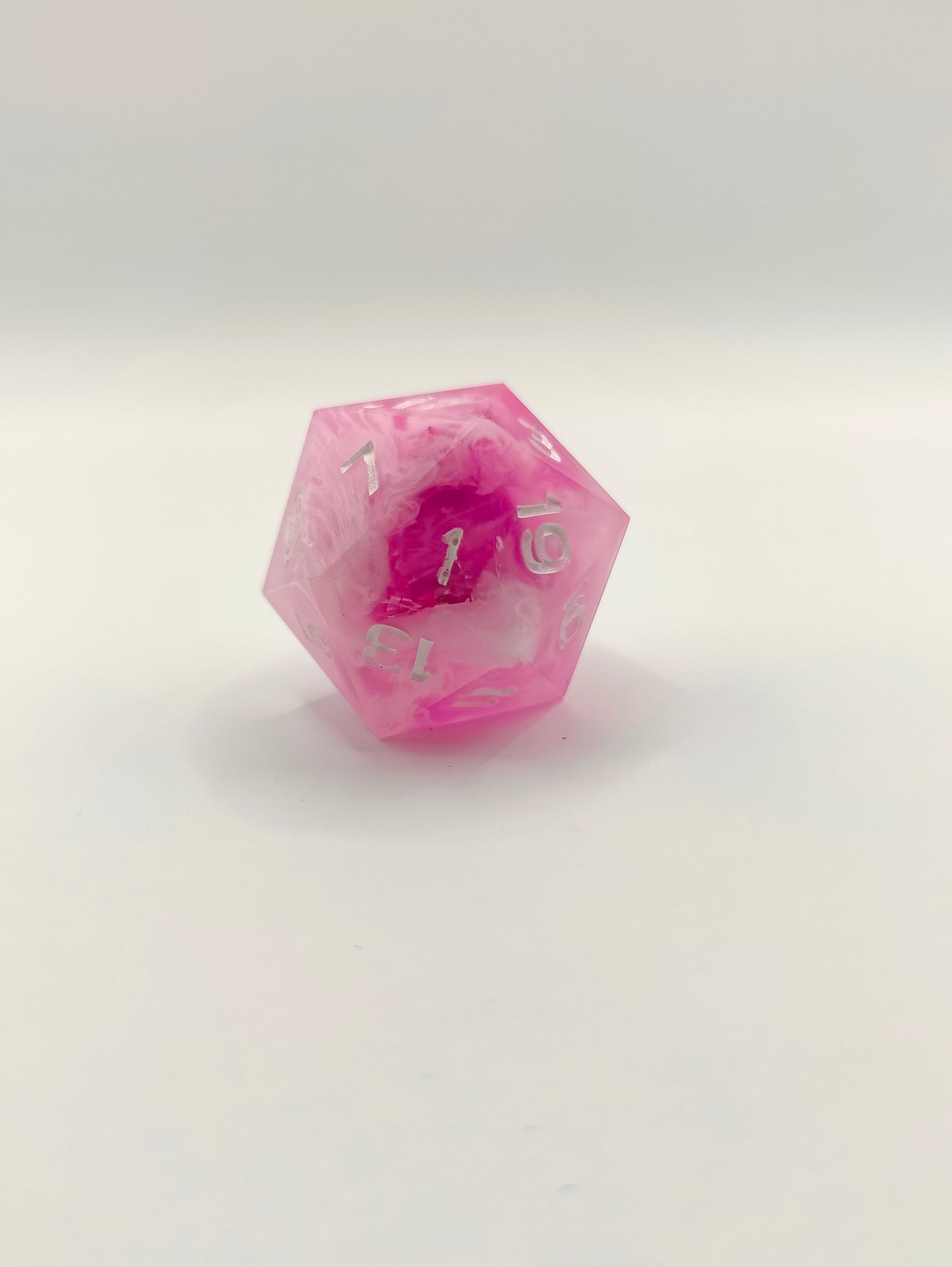 Handmade single D20: Frosted rose