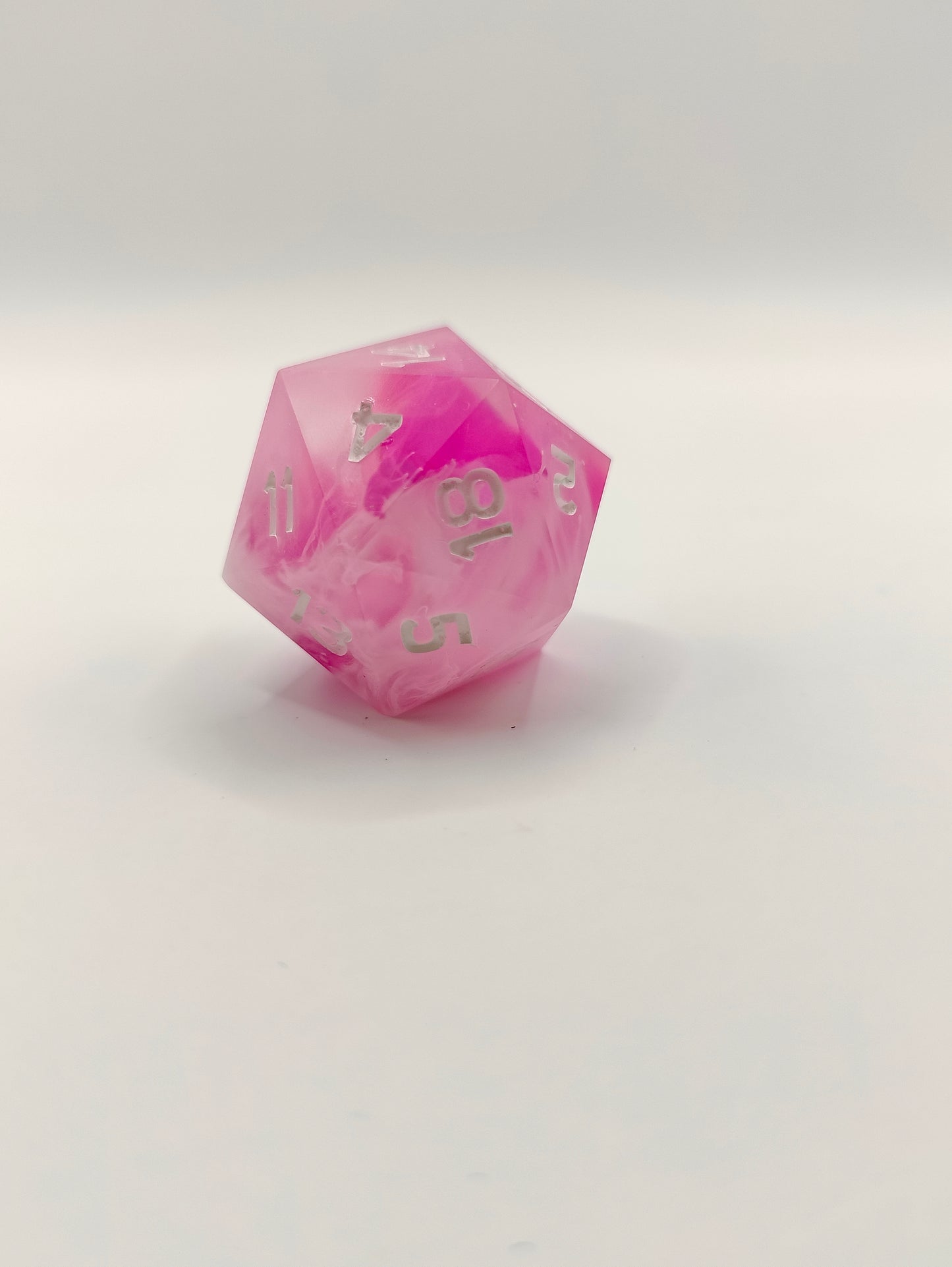 Handmade single D20: Frosted rose