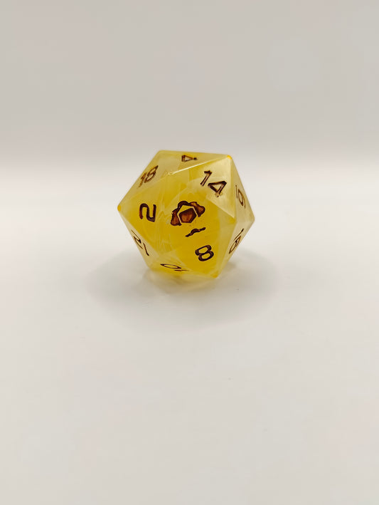 Handmade single D20: Ray of sunshine