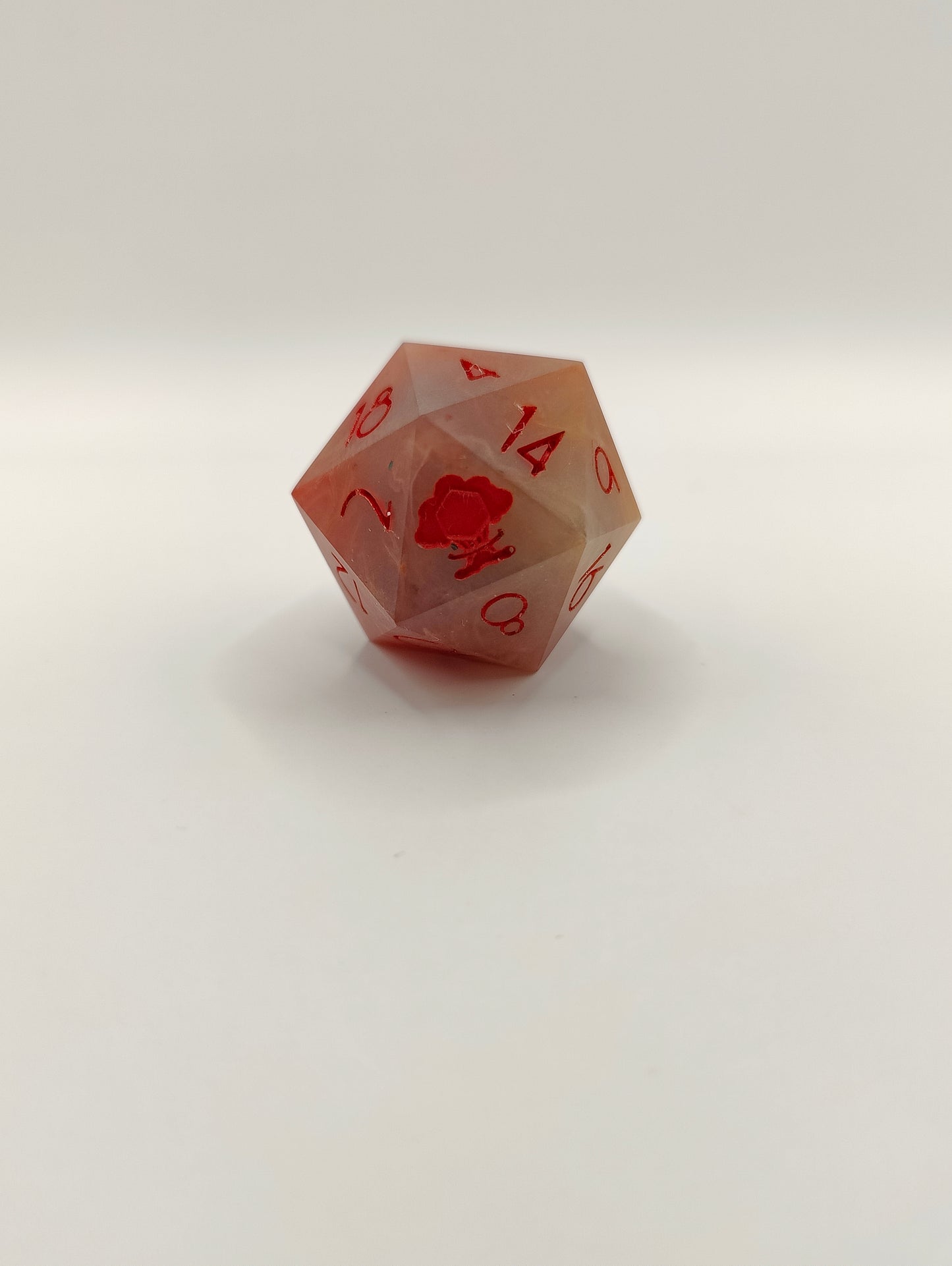 Handmade single D20: Celestial Forge, matte finish