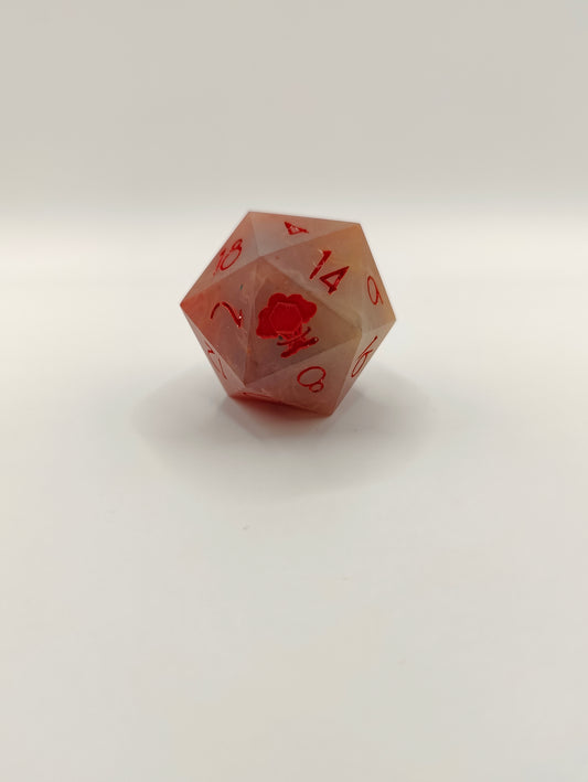 Handmade single D20: Celestial Forge, matte finish