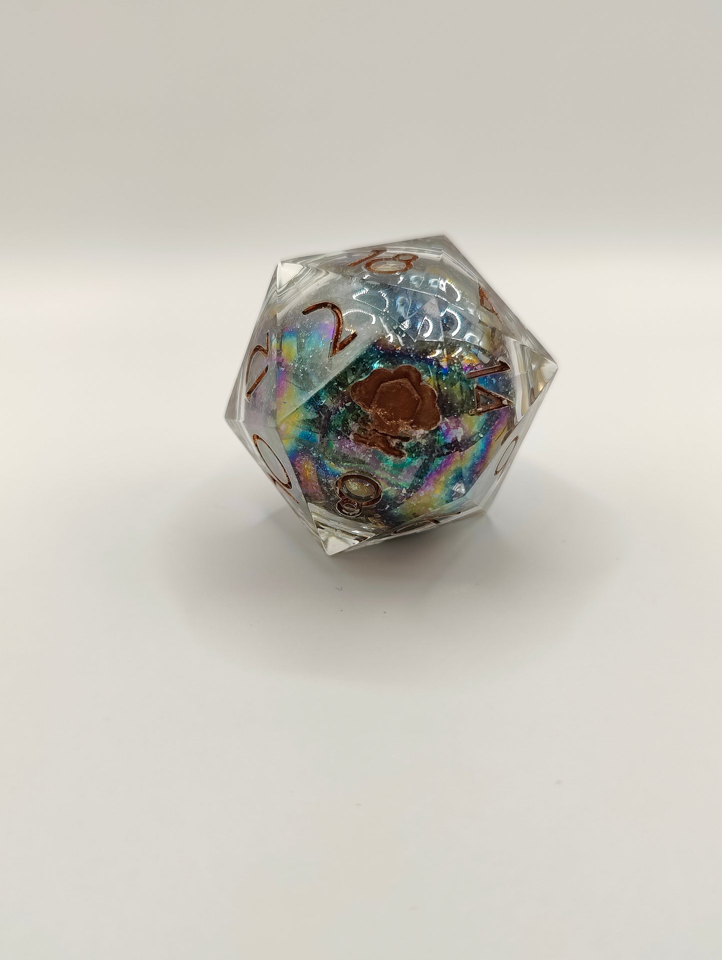 Handmade liquid core 30 mm D20: Mystical forest