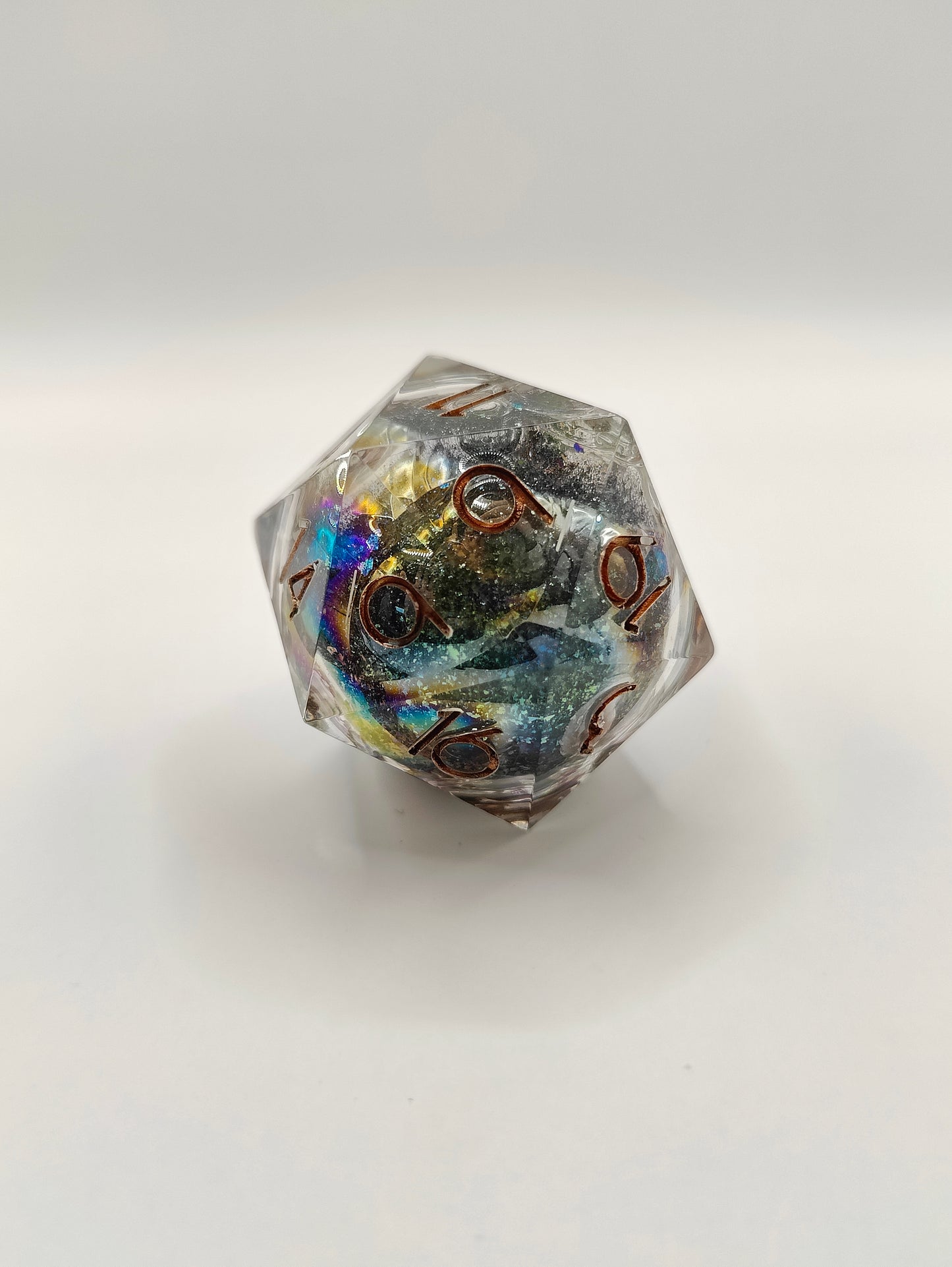 Handmade liquid core 30 mm D20: Mystical forest