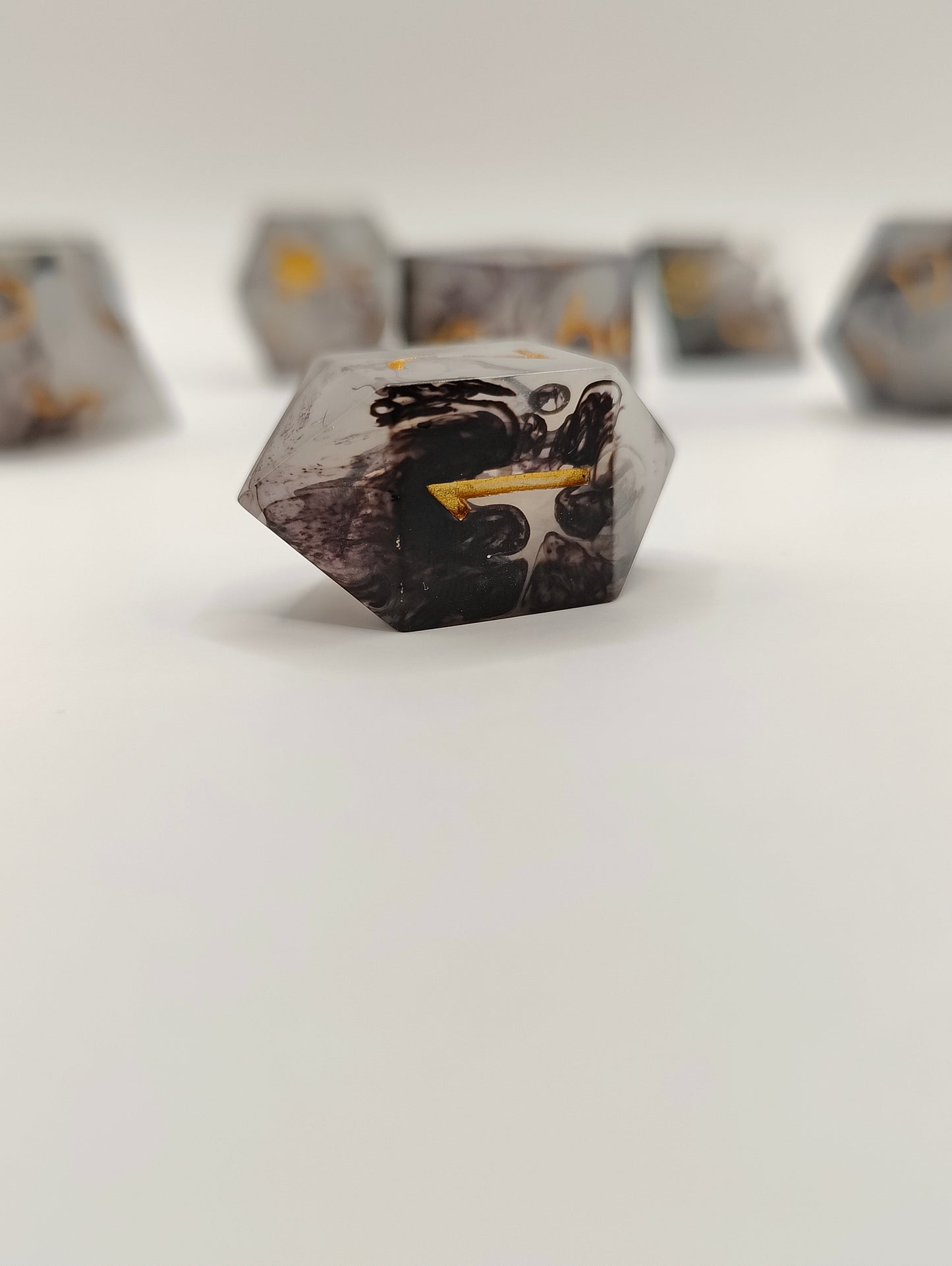 Handmade dice set: Threads of fate