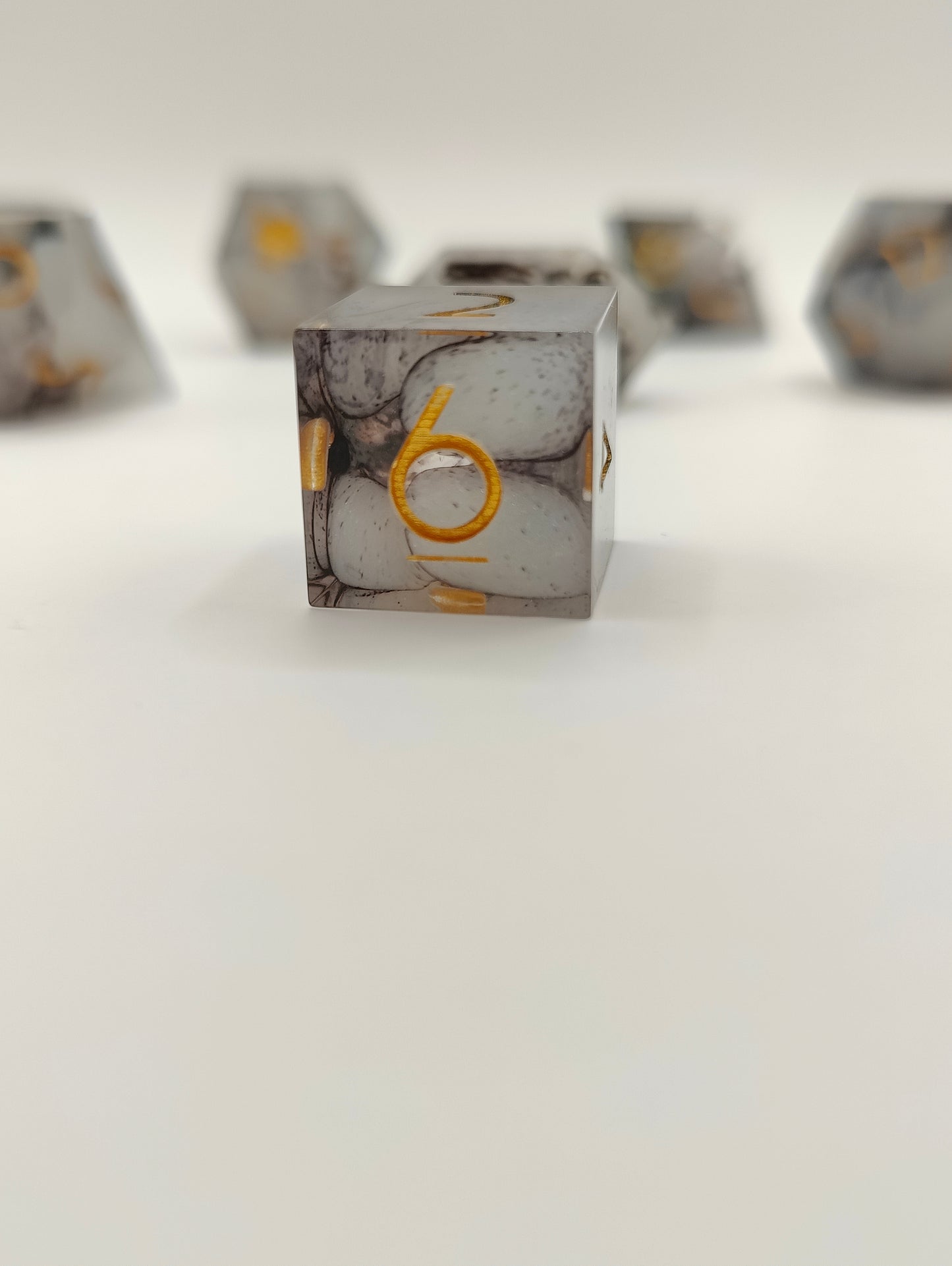 Handmade dice set: Threads of fate