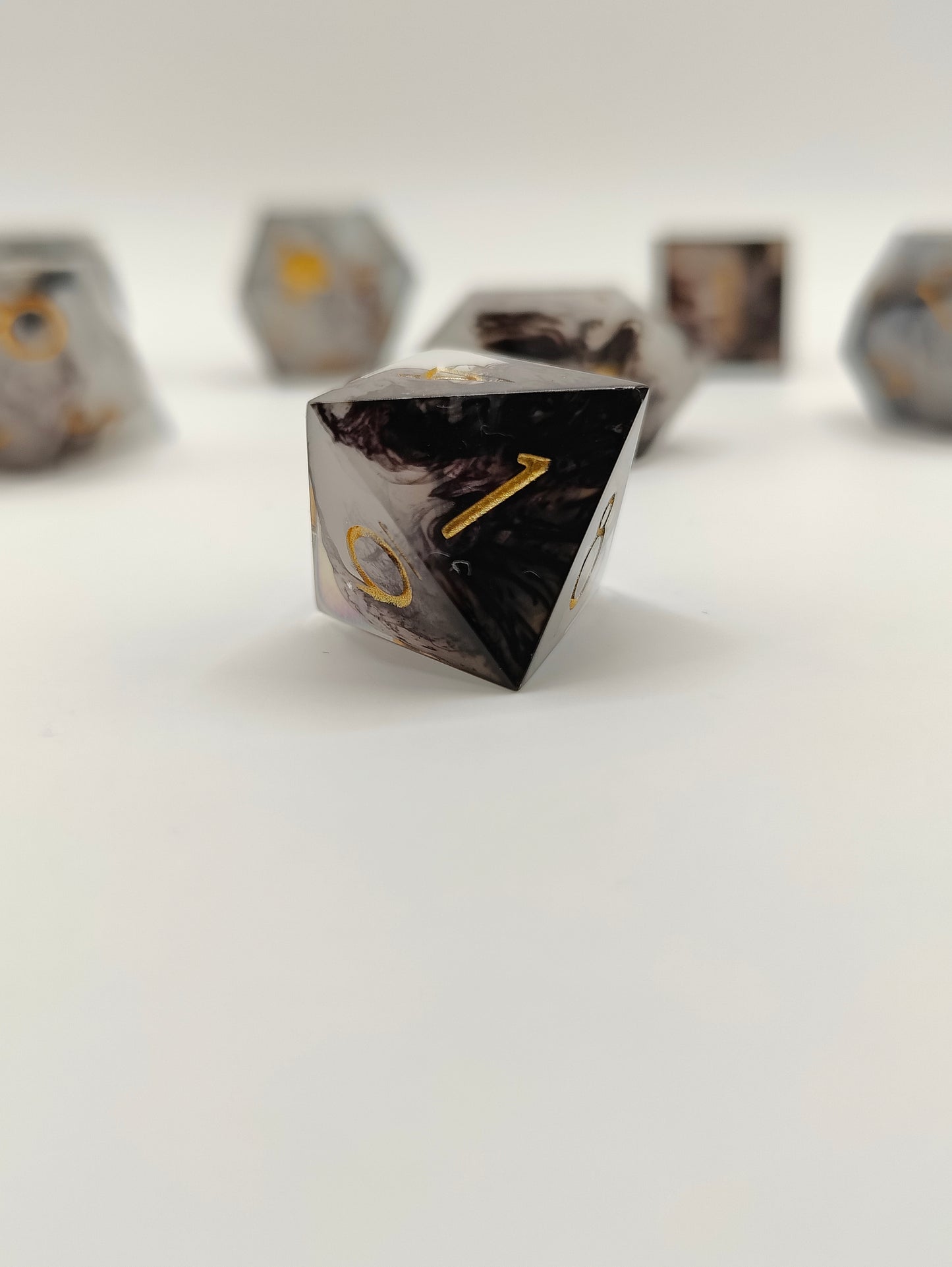 Handmade dice set: Threads of fate