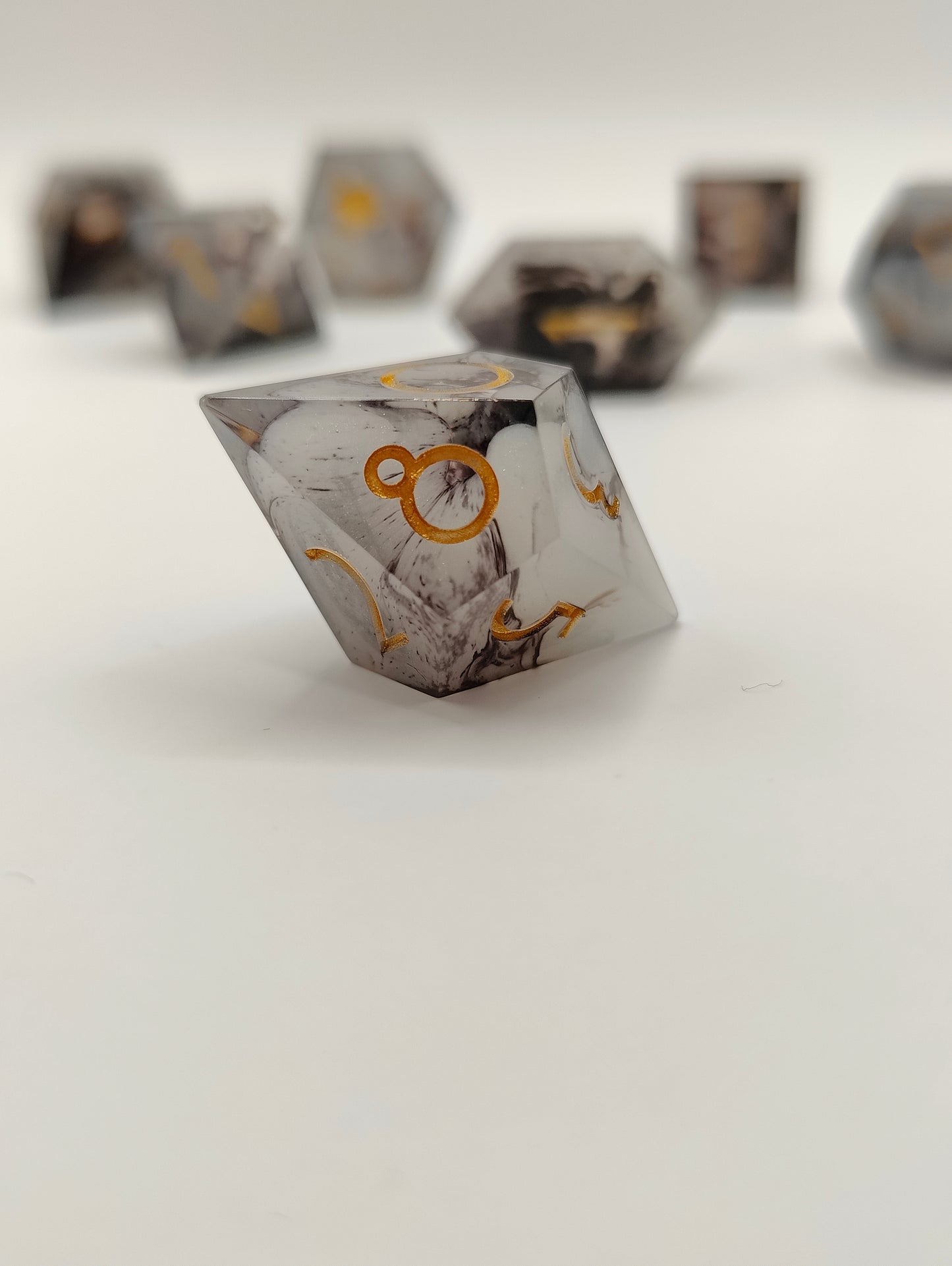 Handmade dice set: Threads of fate