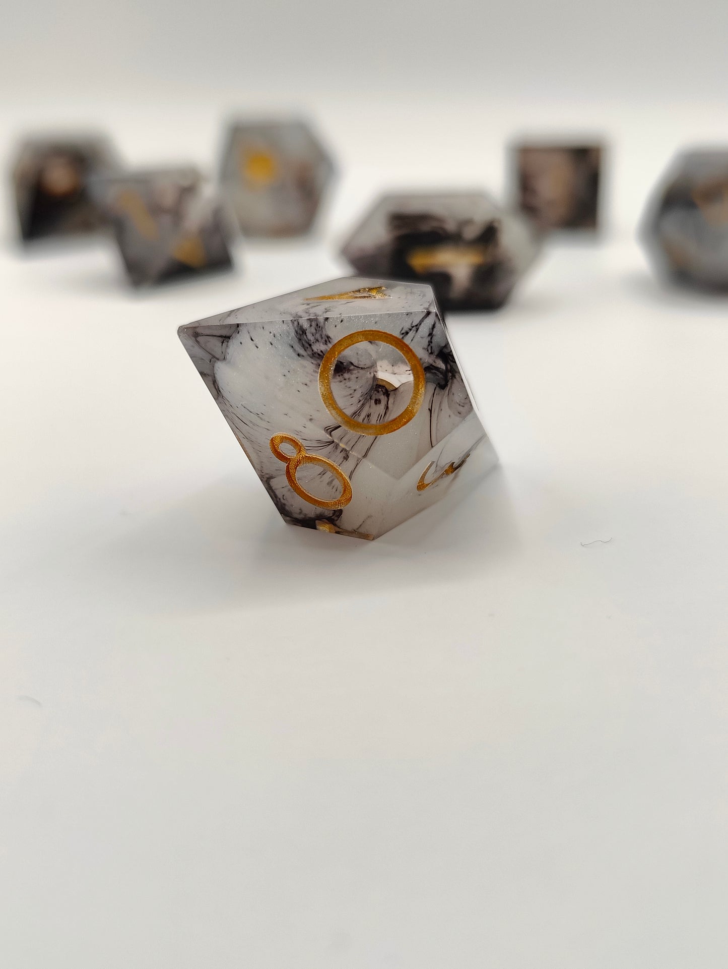 Handmade dice set: Threads of fate