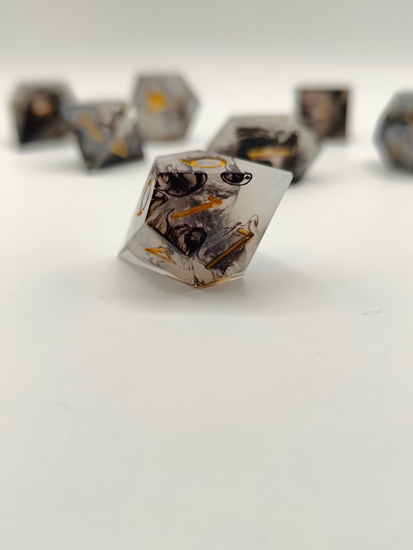 Handmade dice set: Threads of fate