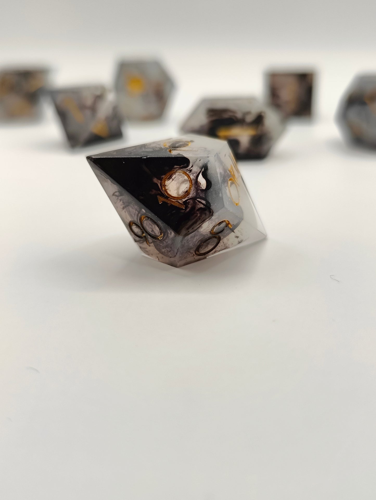 Handmade dice set: Threads of fate