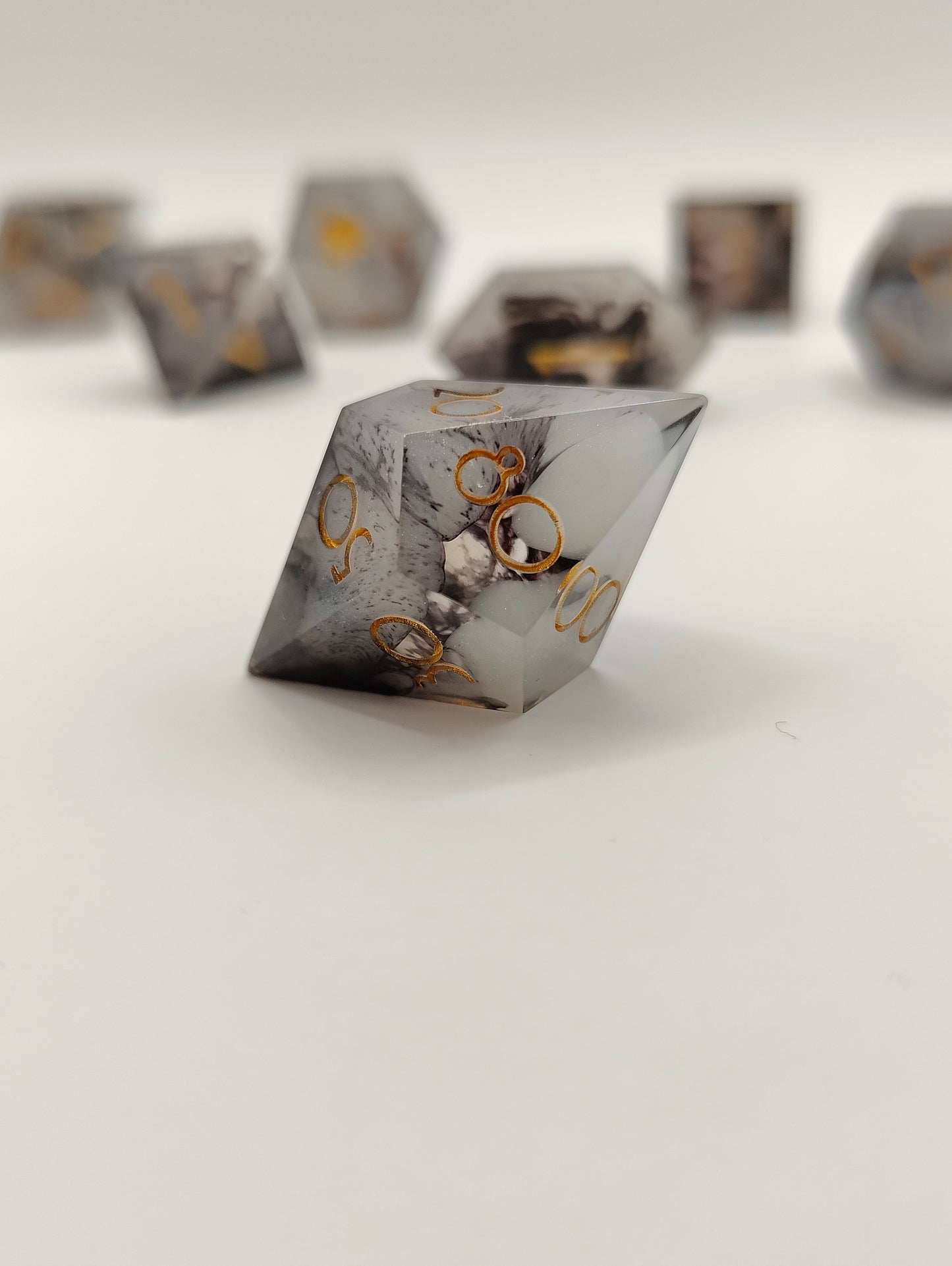 Handmade dice set: Threads of fate